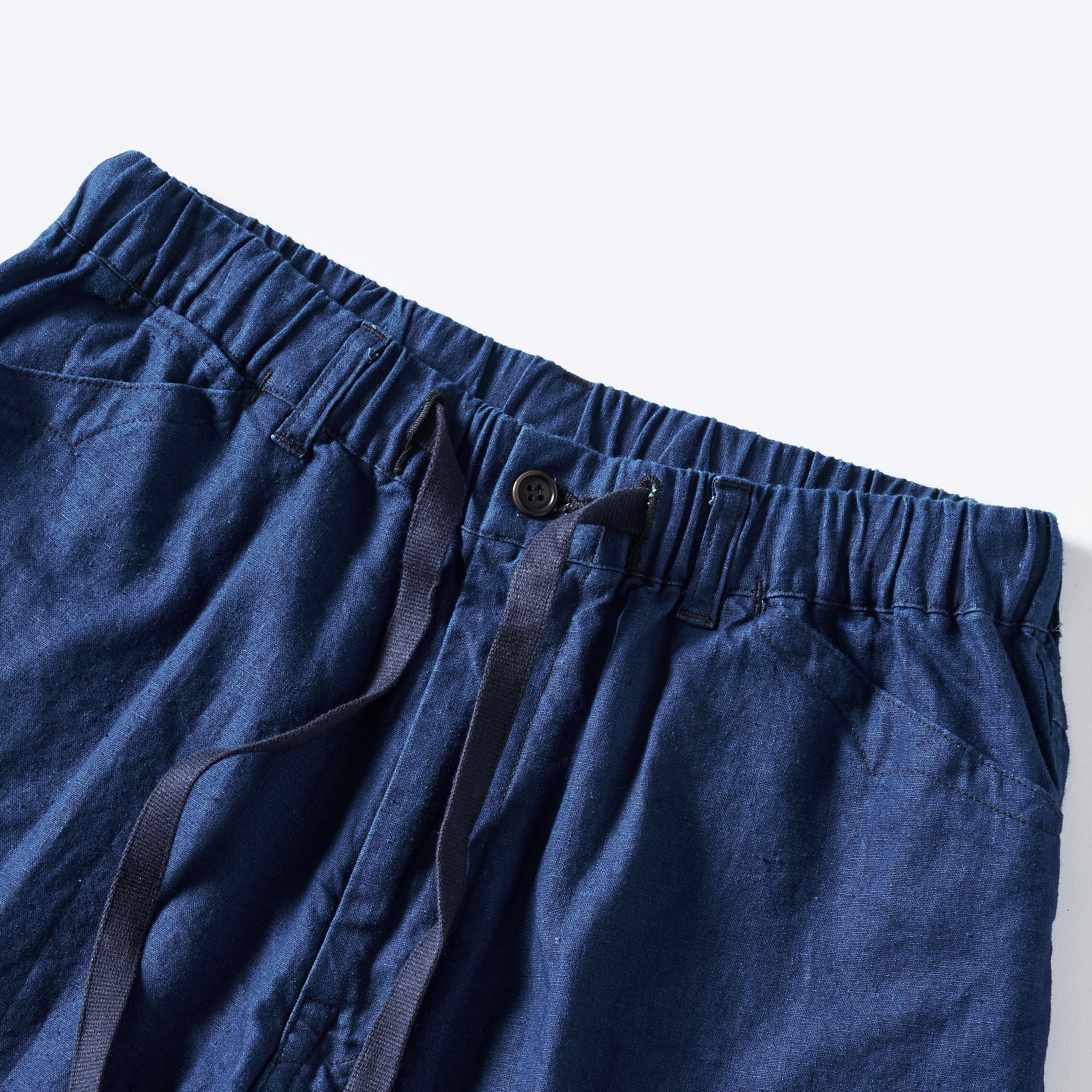 [PRE-ORDER SUMMER] #3318S-CLS EZ Travail Shorts : cotton/linen sheeting indigo
