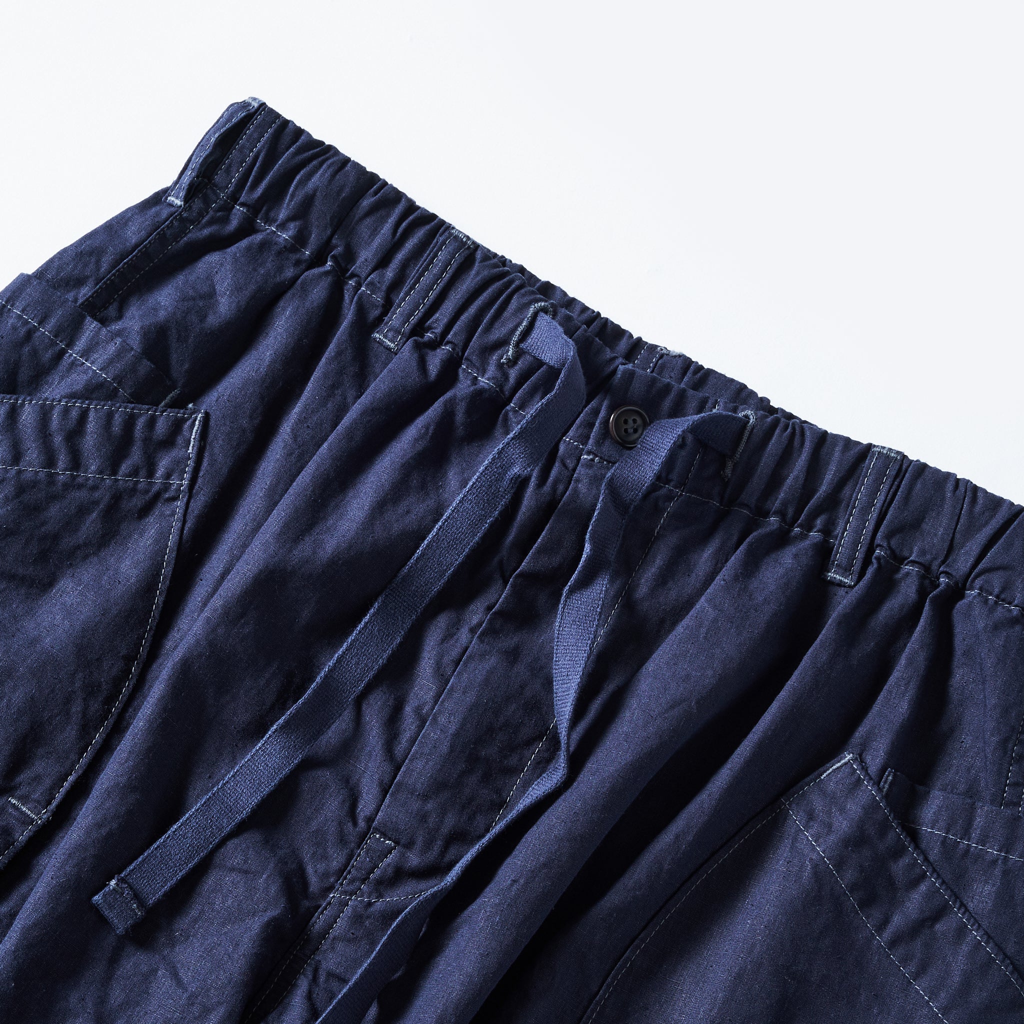 [PRE-ORDER SUMMER] #2323E-HCP3 EZ DEE's Shorts : hemp/cotton poplin navy