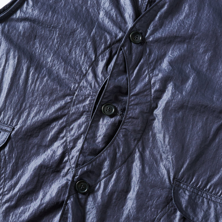 ポストオーバーオールズ Waxy Taffeta Navy XL 2024SS | ベスト