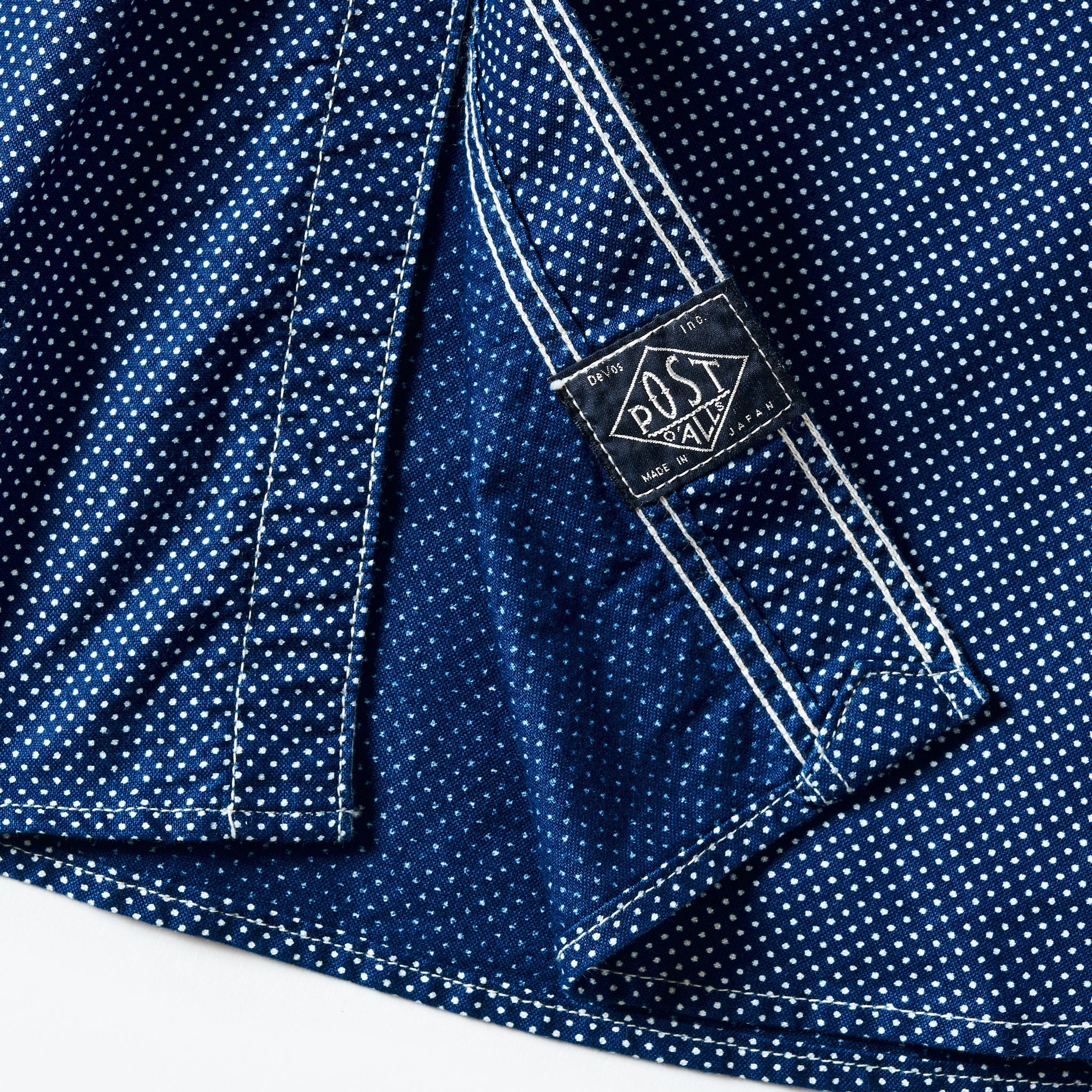 #1211-DS The POST : dot shirting indigo