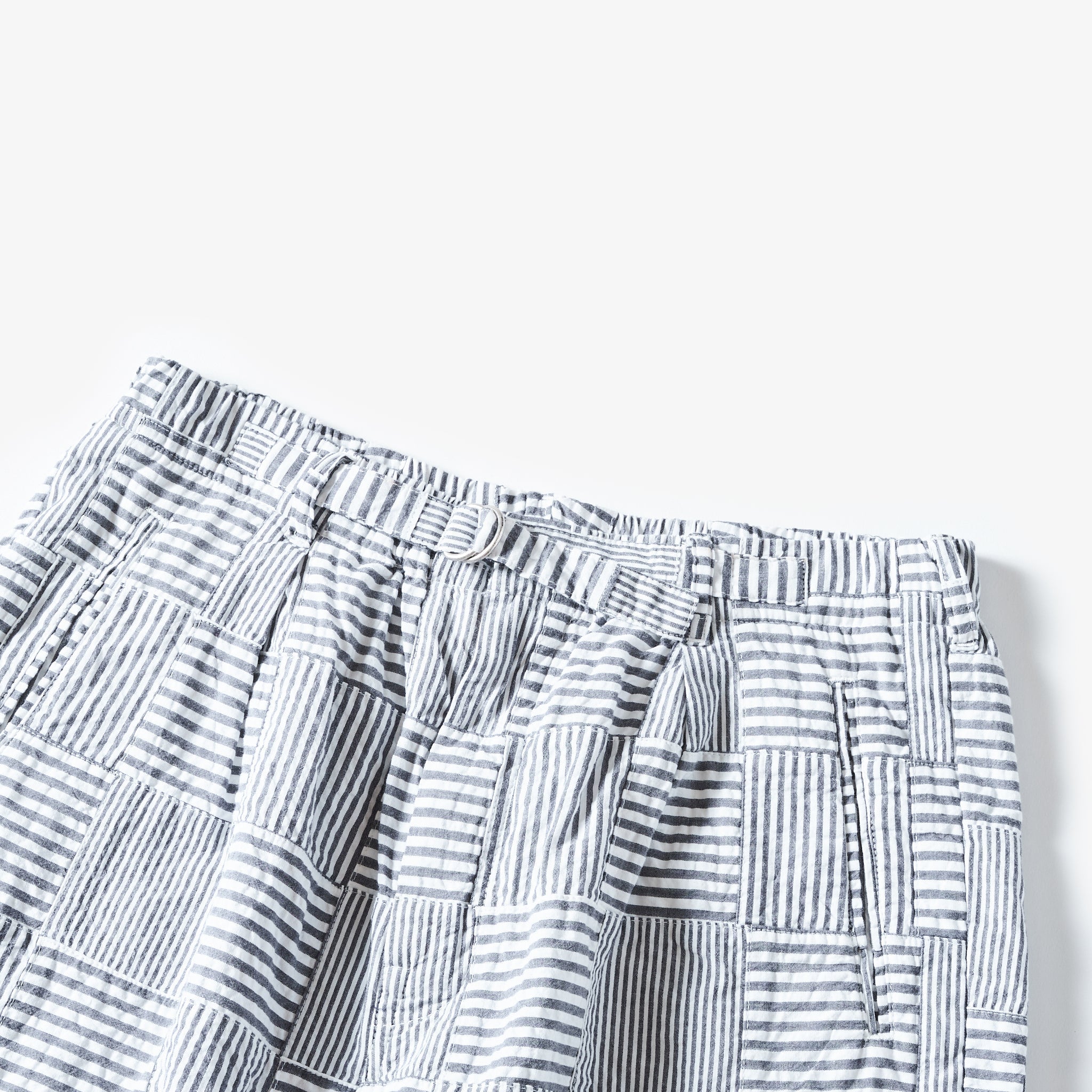 [PRE-ORDER SUMMER] #3315S-SPS EZ Lax 4 Shorts : summer patchwork seersucker gray