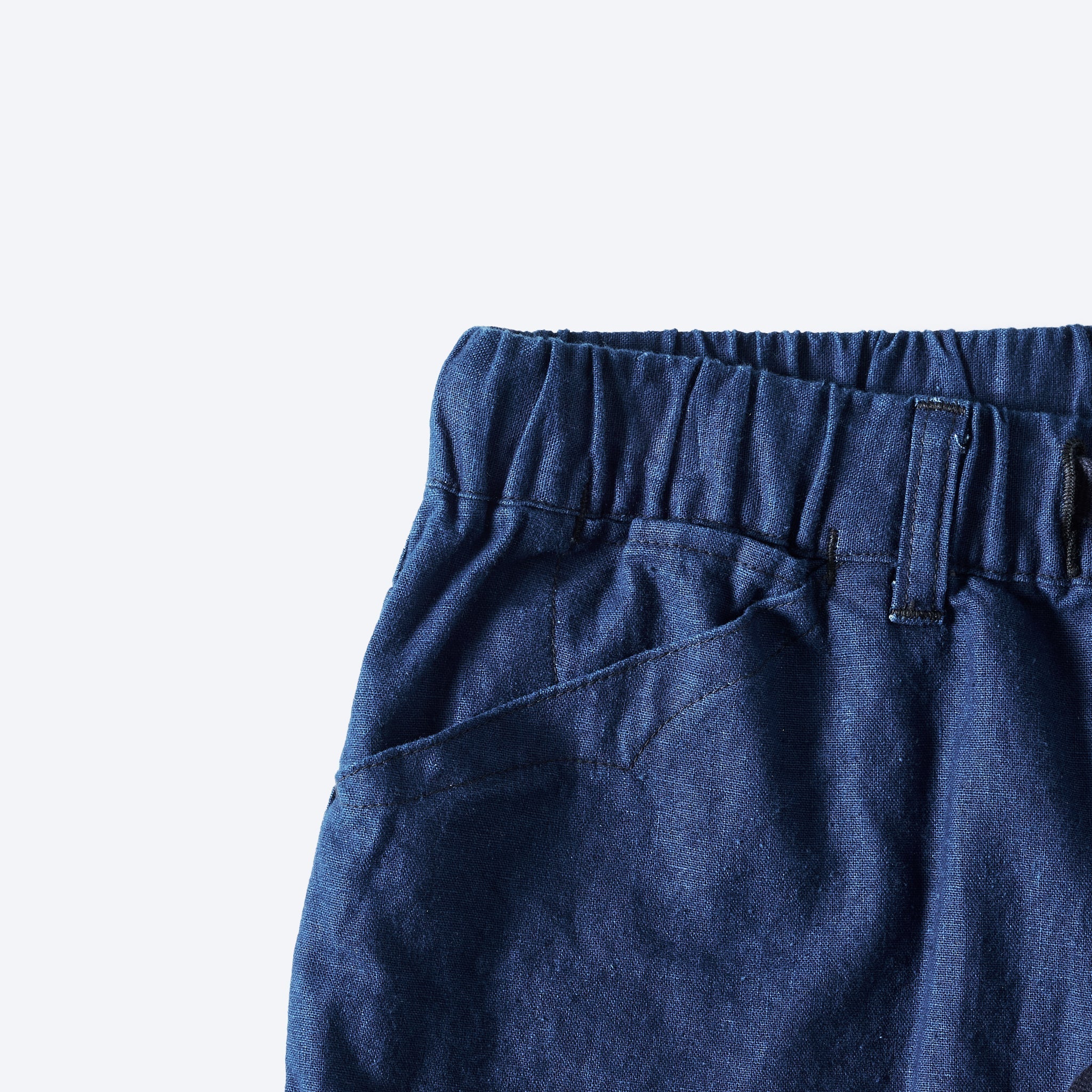 [PRE-ORDER SUMMER] #3318S-CLS EZ Travail Shorts : cotton/linen sheeting indigo