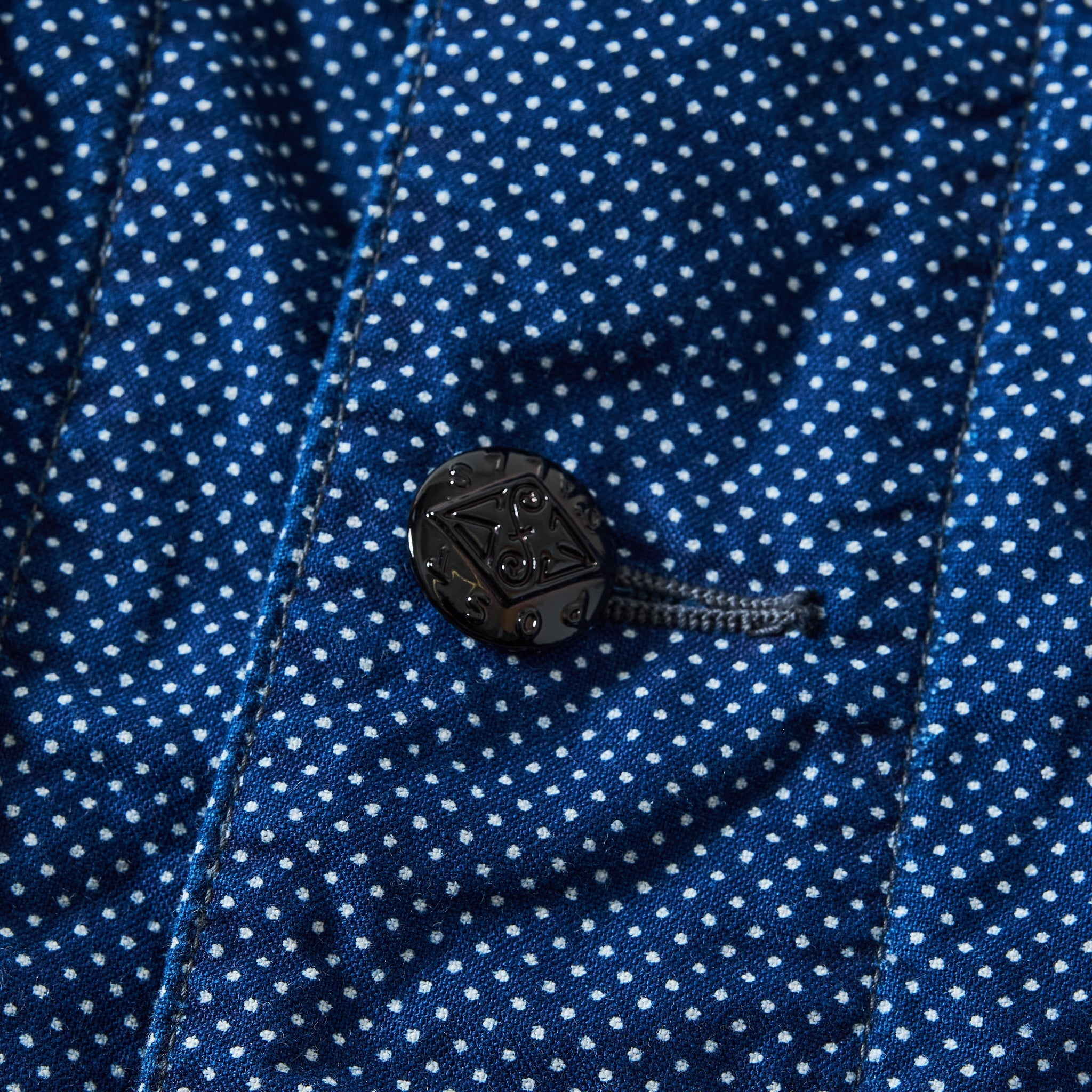 #1101L-DC Lined No.1 Jacket : dot x feather chambray indigo