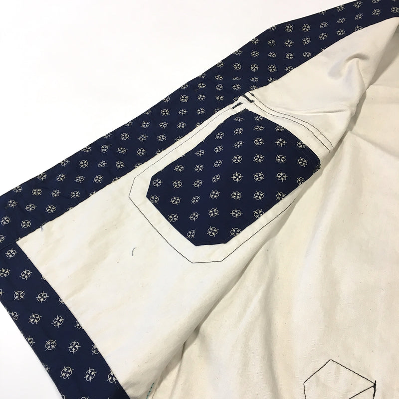 1515 Cruzer Vest : vintage calico indigo snow "Dead Stock"
