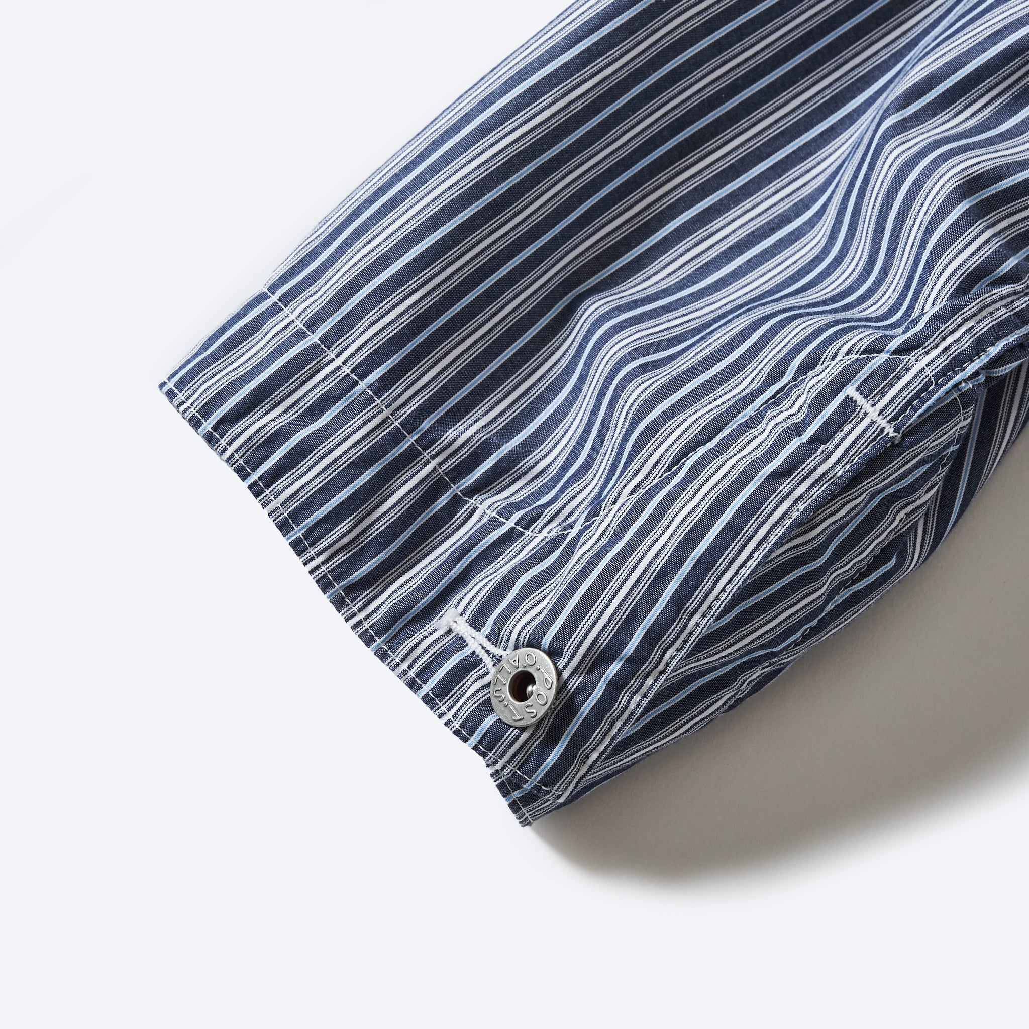 #1101L-SB2 Lined No.1 Jacket : stripe x white broadcloth 2 navy