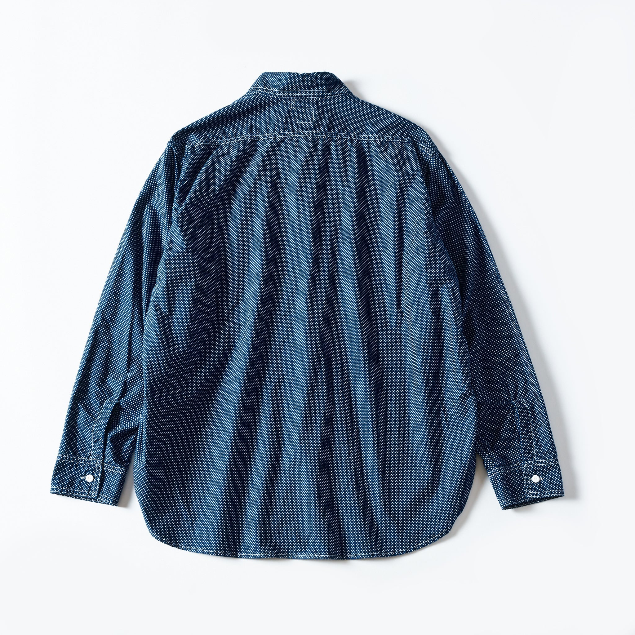 #1211-DS The POST : dot shirting indigo