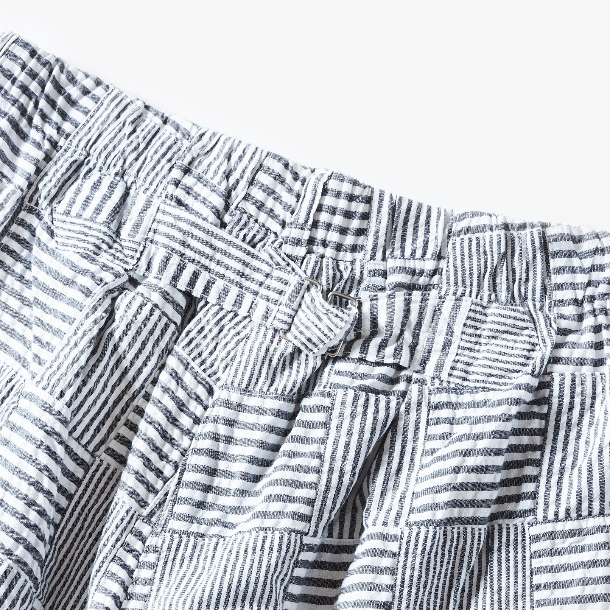 [PRE-ORDER SUMMER] #3315S-SPS EZ Lax 4 Shorts : summer patchwork seersucker gray