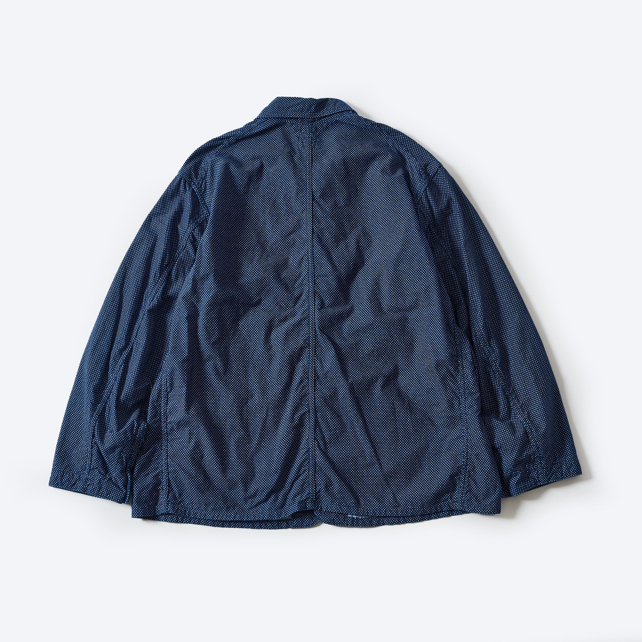#1101L-DC Lined No.1 Jacket : dot x feather chambray indigo