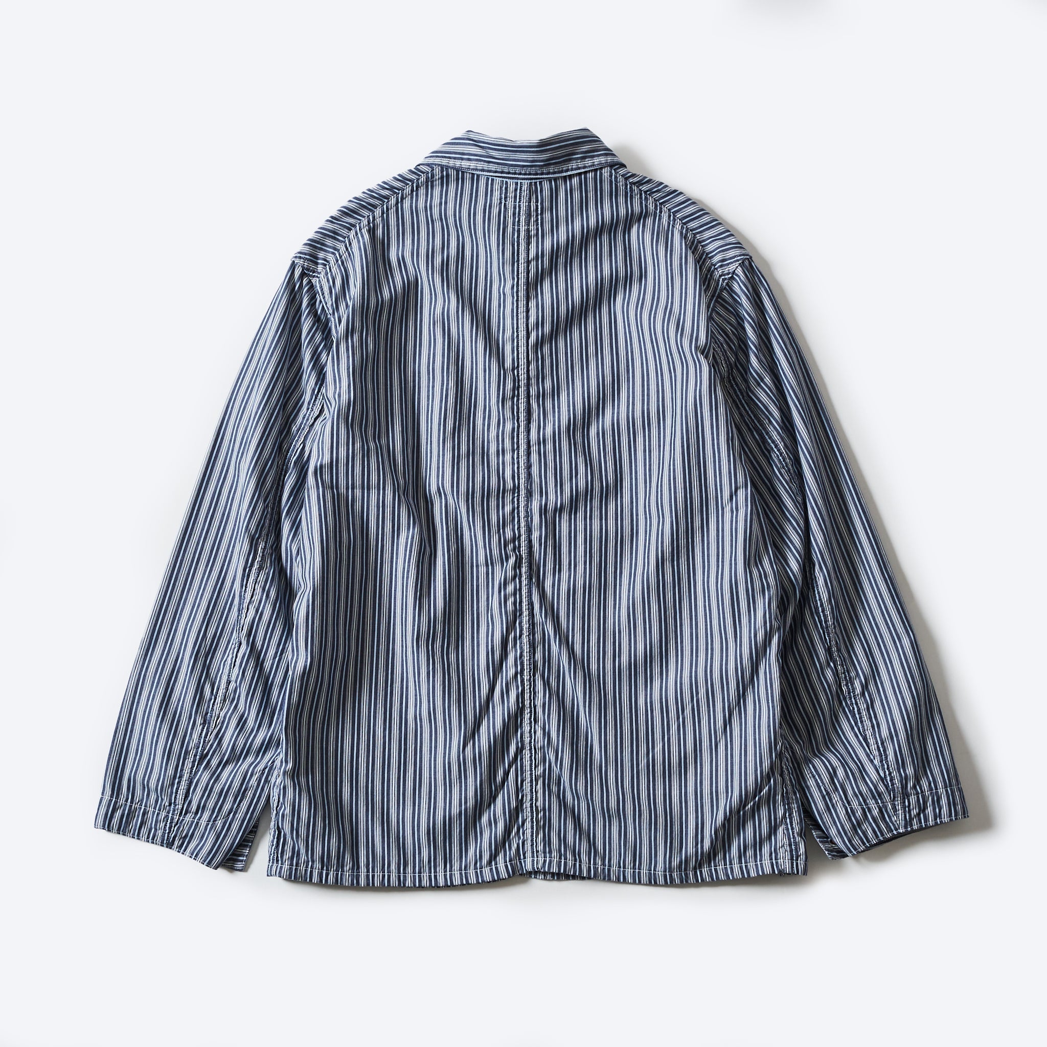 #1101L-SB2 Lined No.1 Jacket : stripe x white broadcloth 2 navy