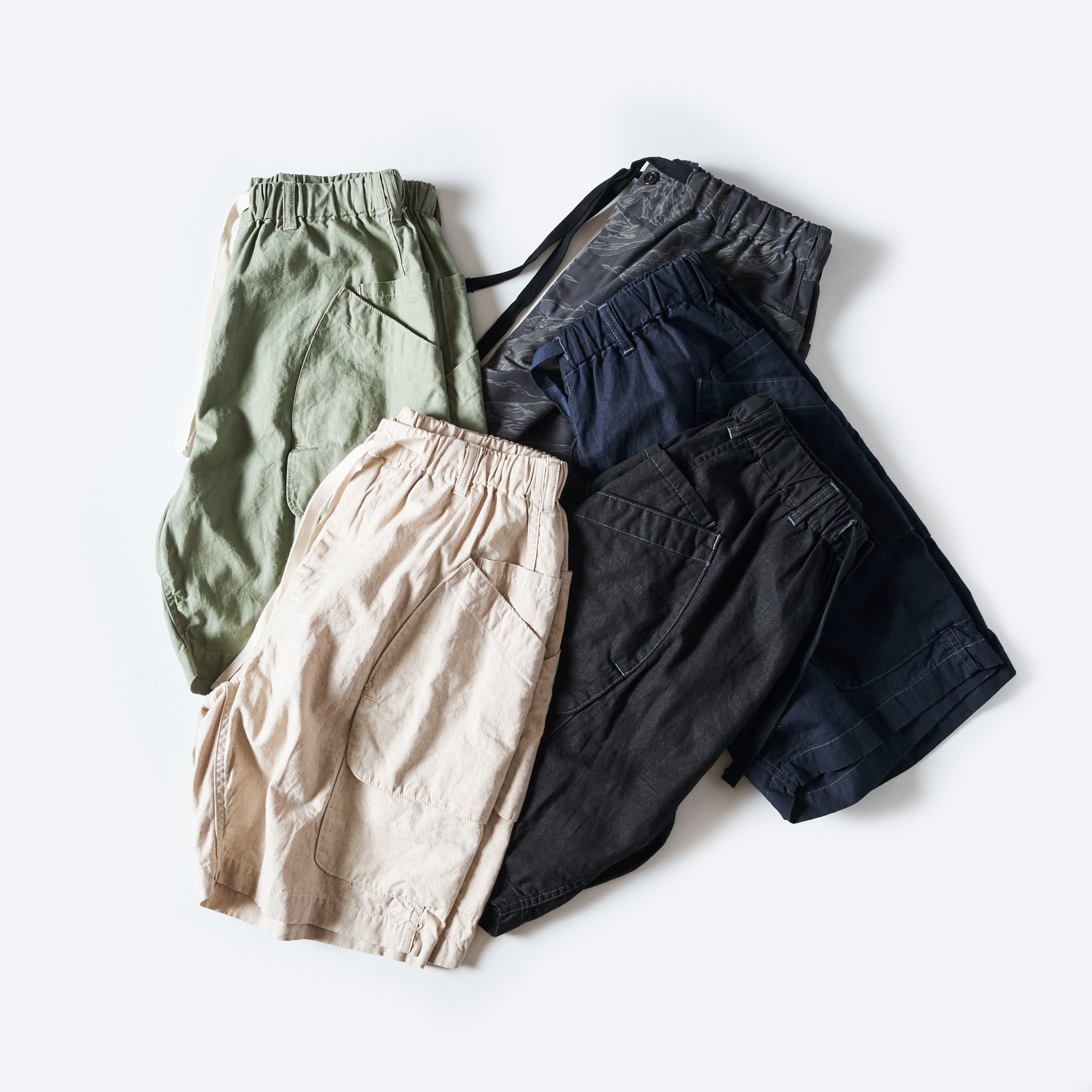 [PRE-ORDER SUMMER] #2323E-HCP3 EZ DEE's Shorts : hemp/cotton poplin navy