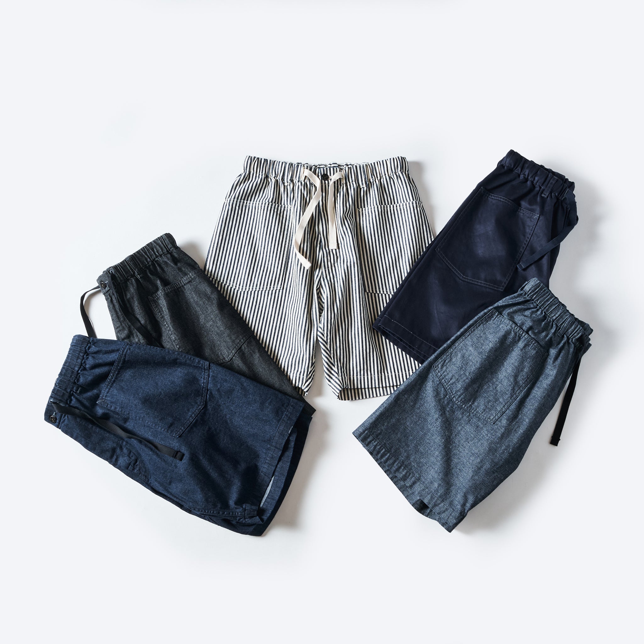 [PRE-ORDER SUMMER] #3313S-8DB EZ ARMY-NAVY Shorts 2 : 8oz. denim black