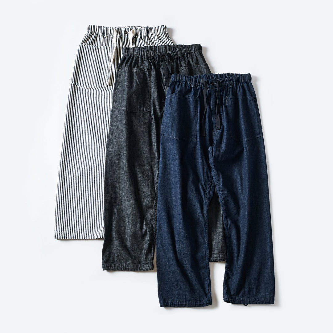 POST O’’ALLSE-Z ARMY-NAVY PANTSヘリンボ-ンデニム POST O'ALLS 【 ポストオーバーオールズ 】E-Z ARMY-NAVY Pants