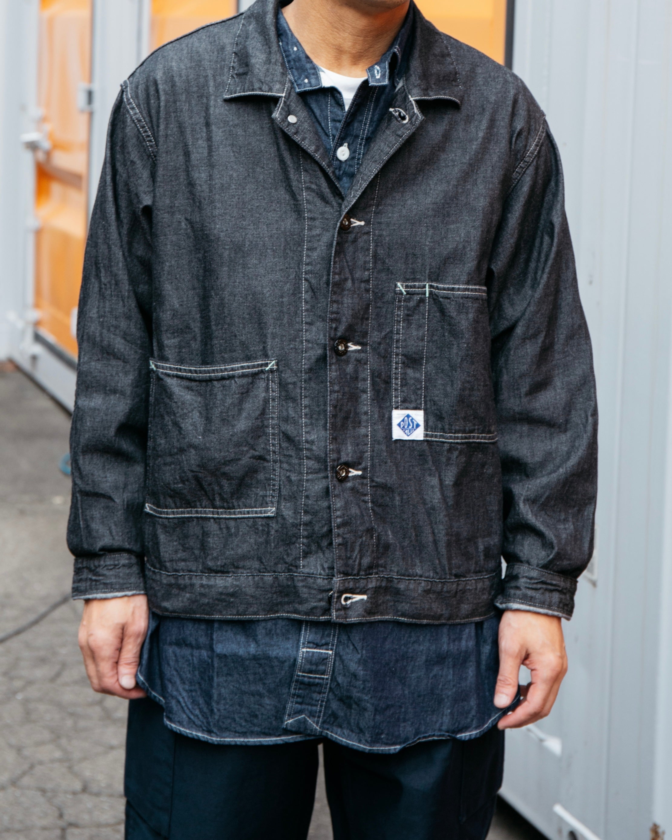 #1110-8DB MECHANIC BLOUSE : 8 oz. denim black 