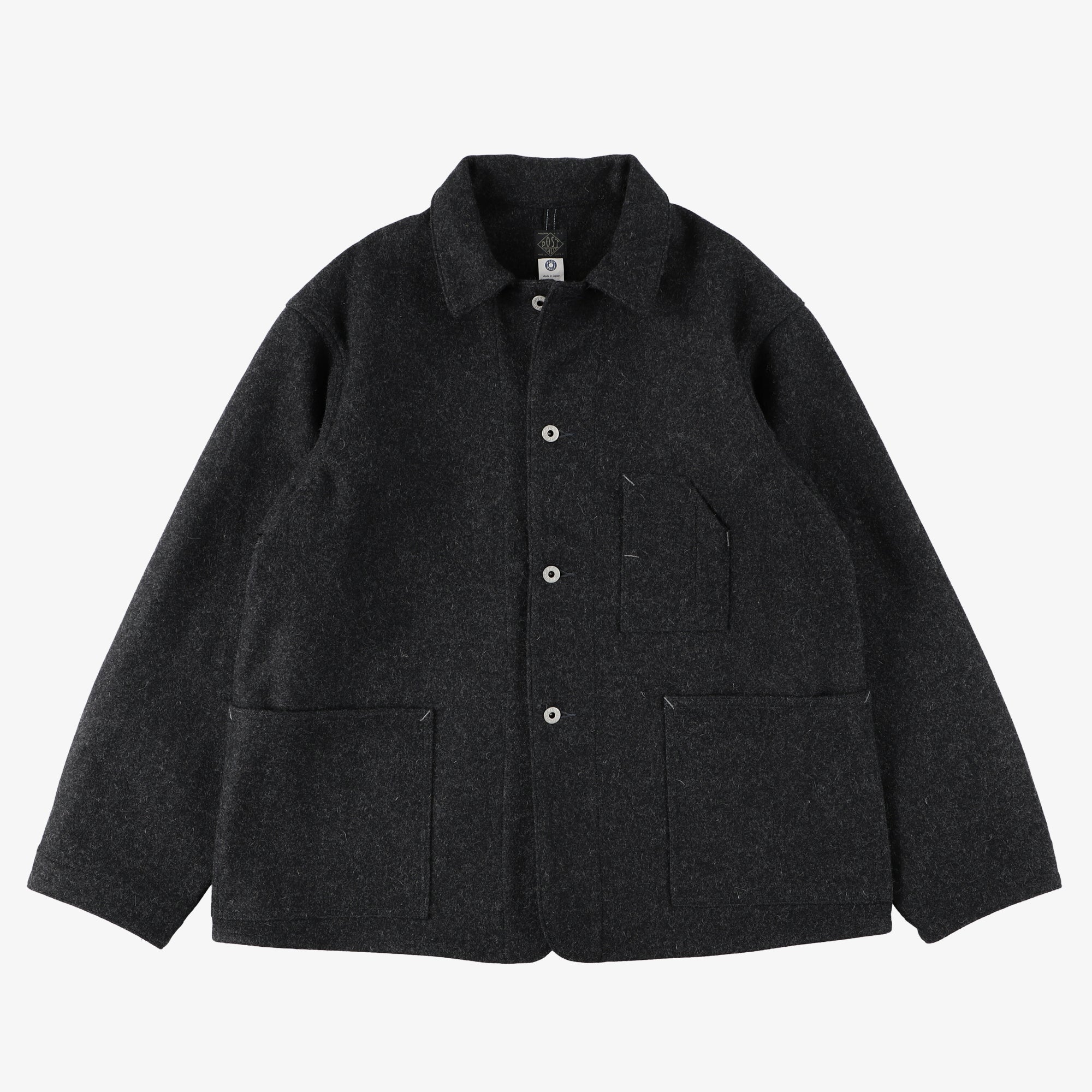 #1106R WM1 / wool melton dark charcoal heather