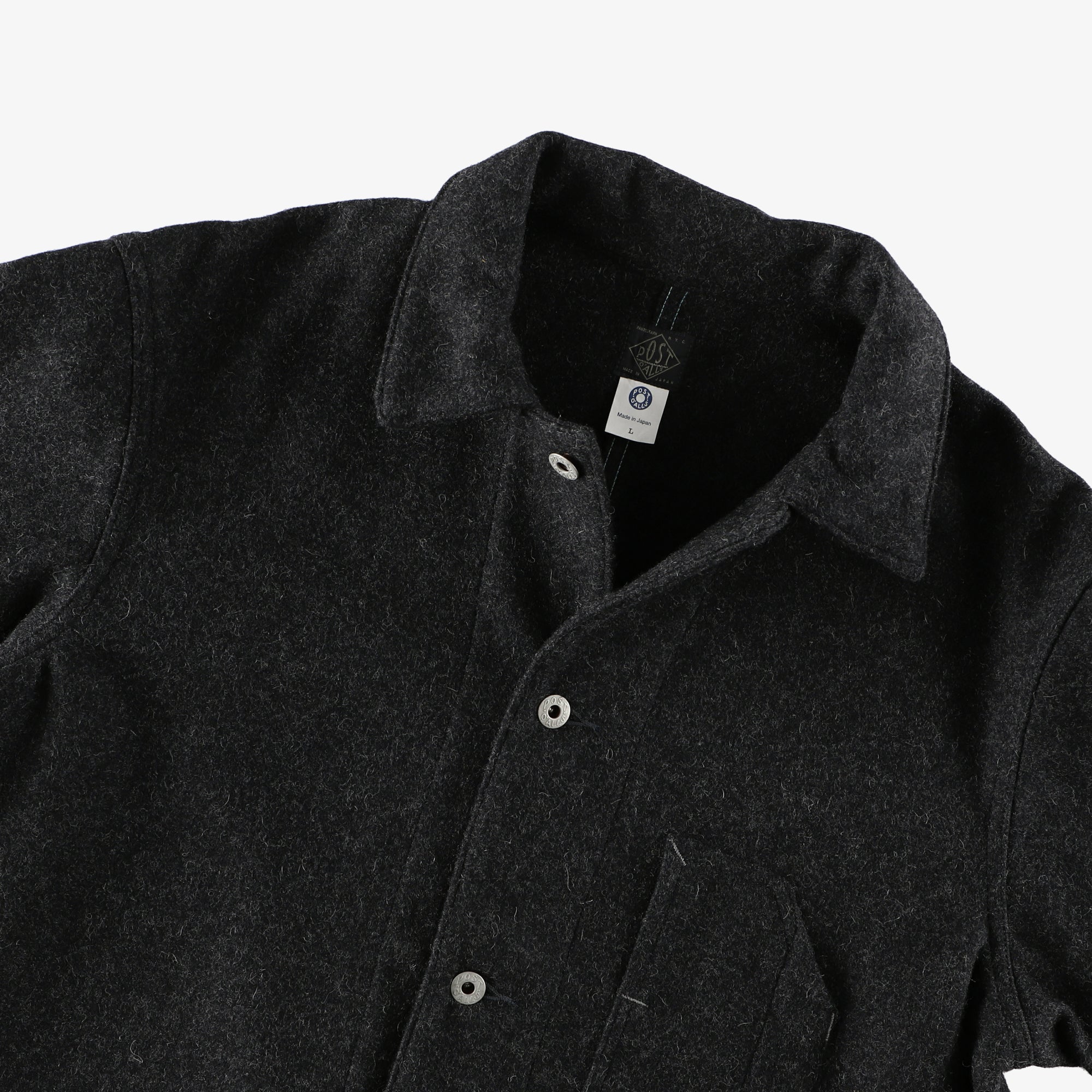 #1106R WM1 / wool melton dark charcoal heather