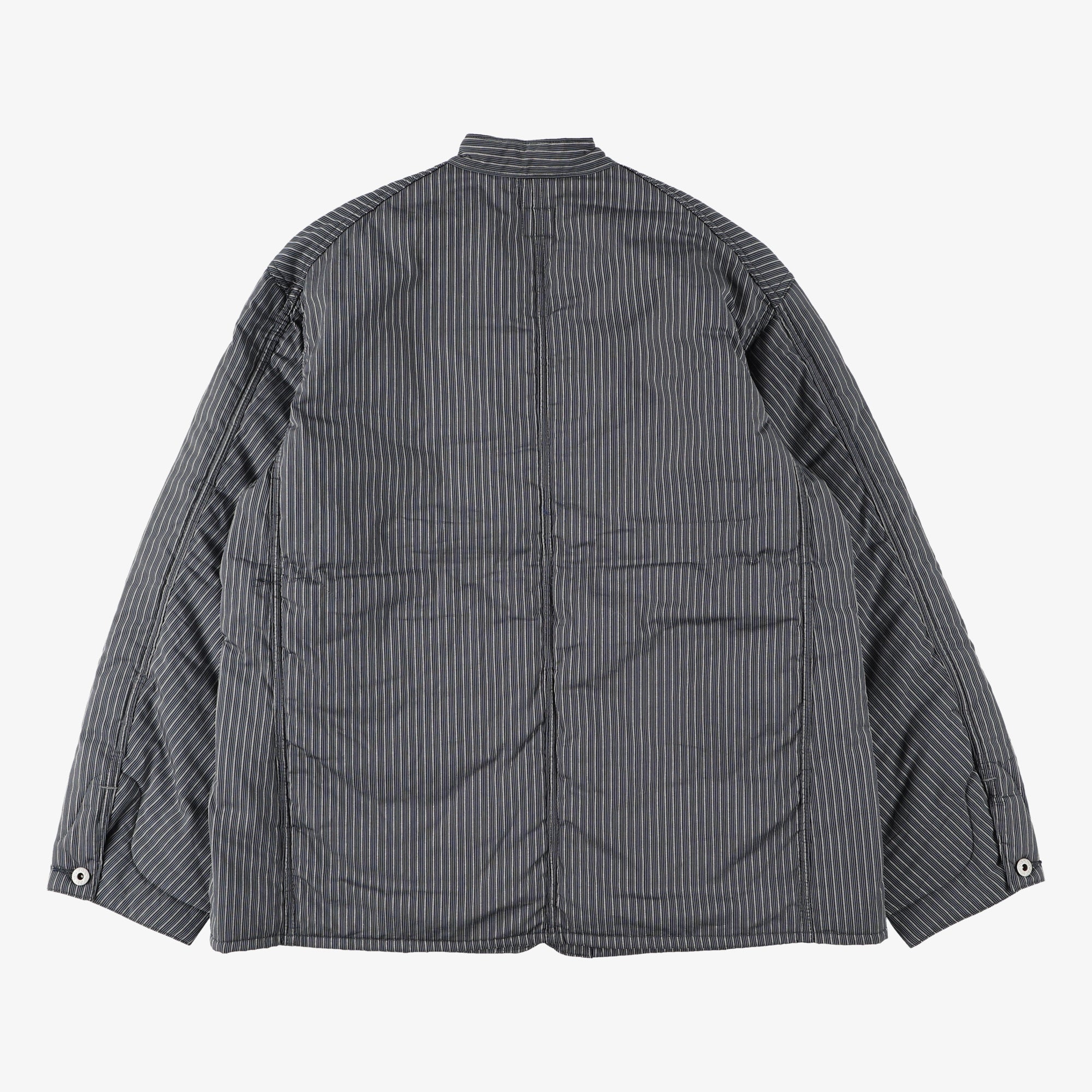 #1109R-DS Banana Collar Jacket - R : dobby stripe with Thinsulate silver