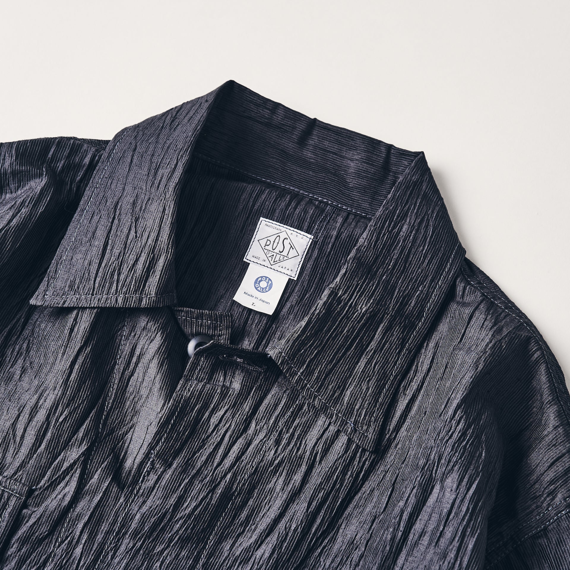#1123-CLC BDU-R : crinkle linen/cotton charcoal