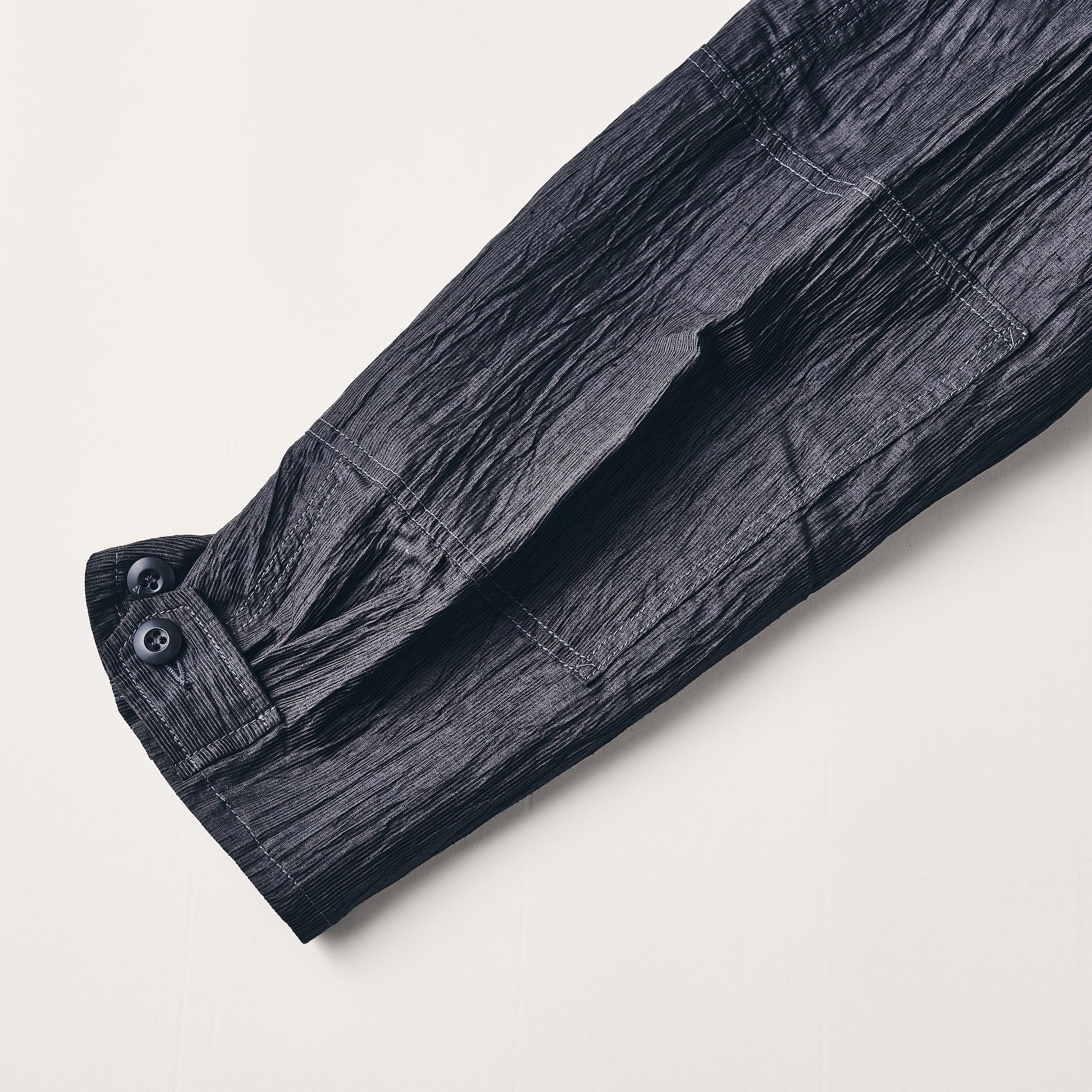 #1123-CLC BDU-R : crinkle linen/cotton charcoal