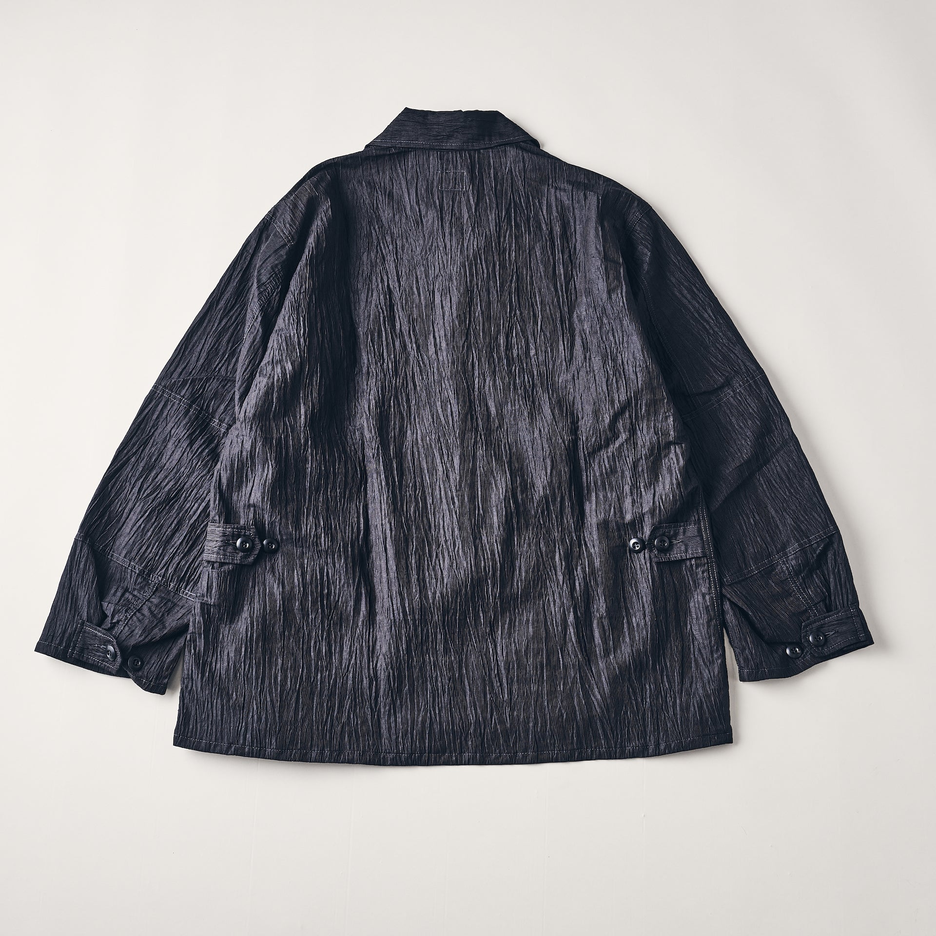 #1123-CLC BDU-R : crinkle linen/cotton charcoal