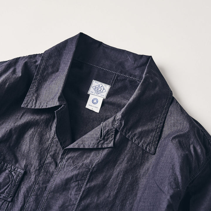POST OVERALLS (ポストオーバーオールズ) BDU-R -crinkle linen