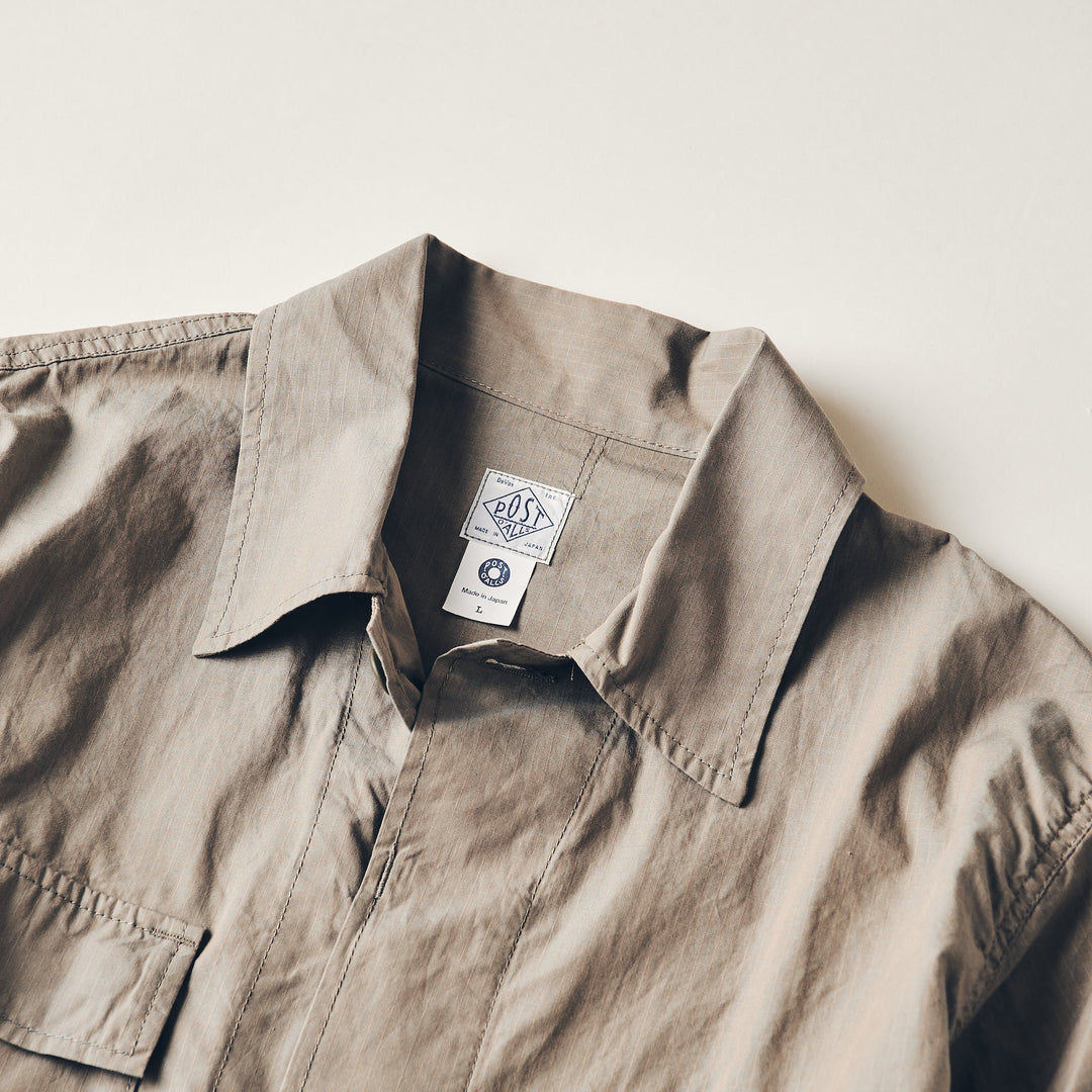 1123-CRI BDU-R : cotton ripstop iridescent khaki – POST OʼALLS