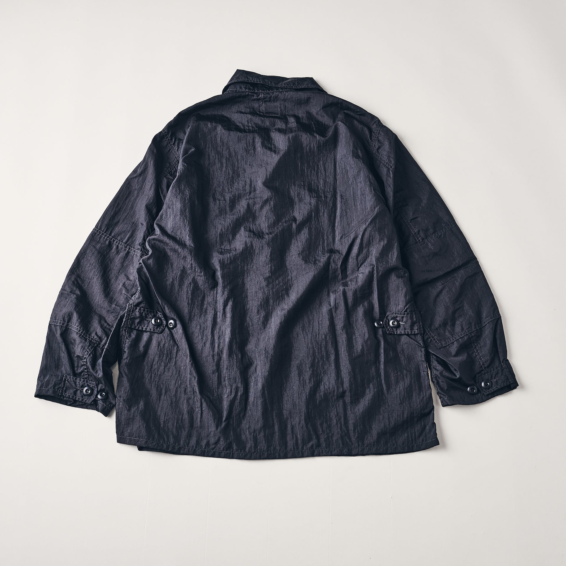 #1123-CTB BDU-R : crinkle nylon taffeta black