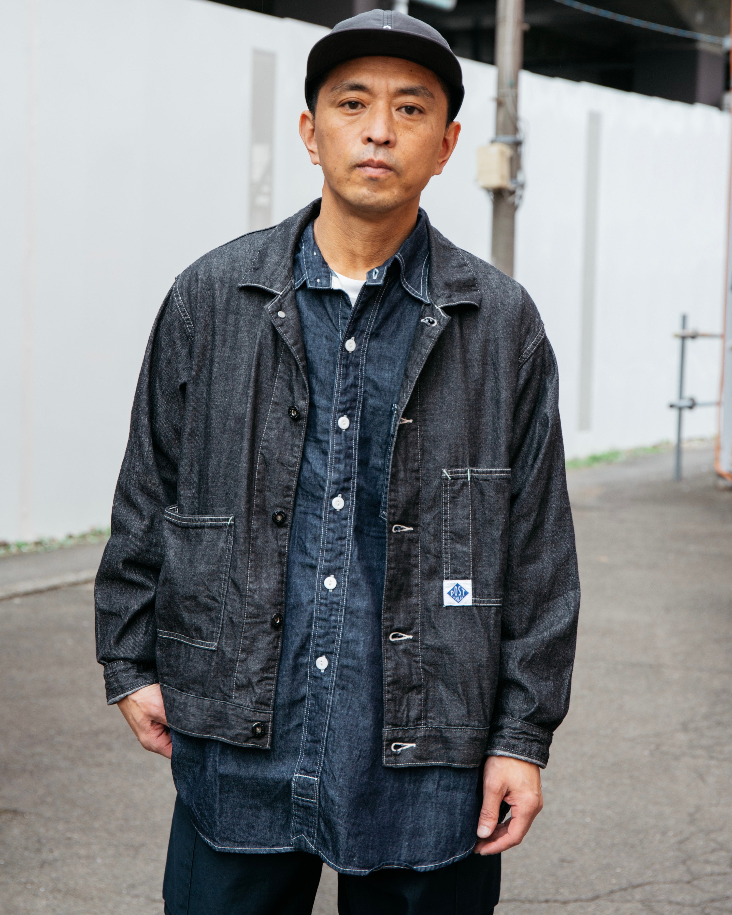 #1110-8DB MECHANIC BLOUSE : 8 oz. denim black 