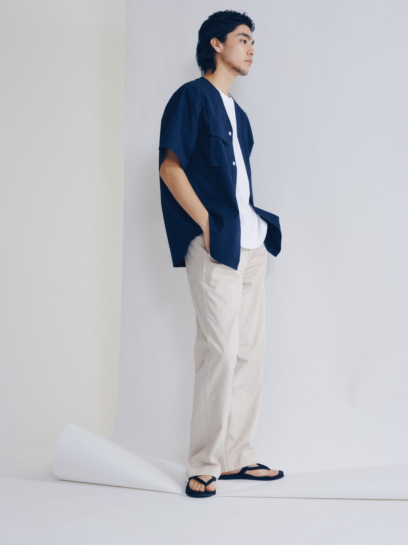 #2324 New Maker Pants FH3 : fine herringbone khaki