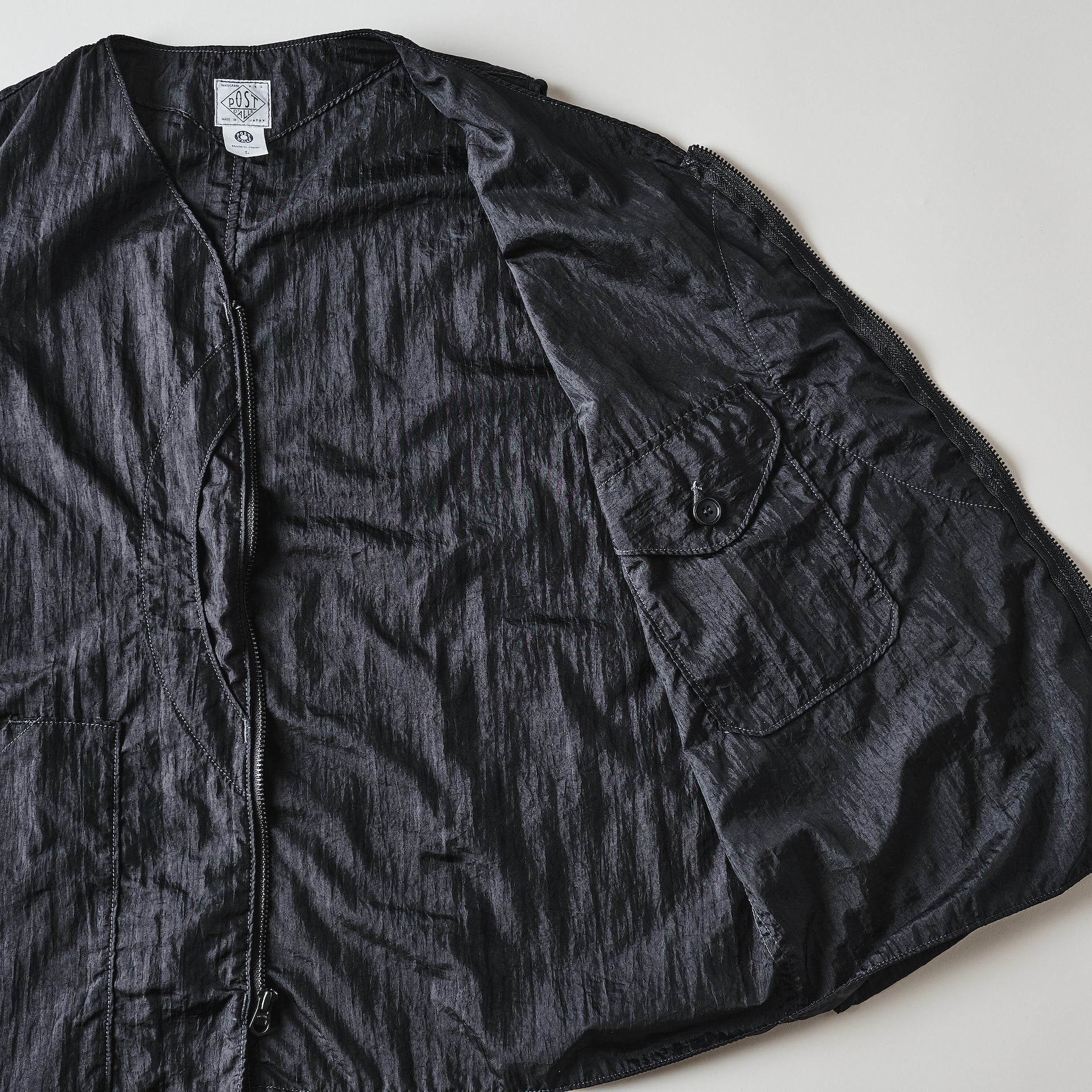 #1521-CTB Mr.DEE : crinkle nylon taffeta black