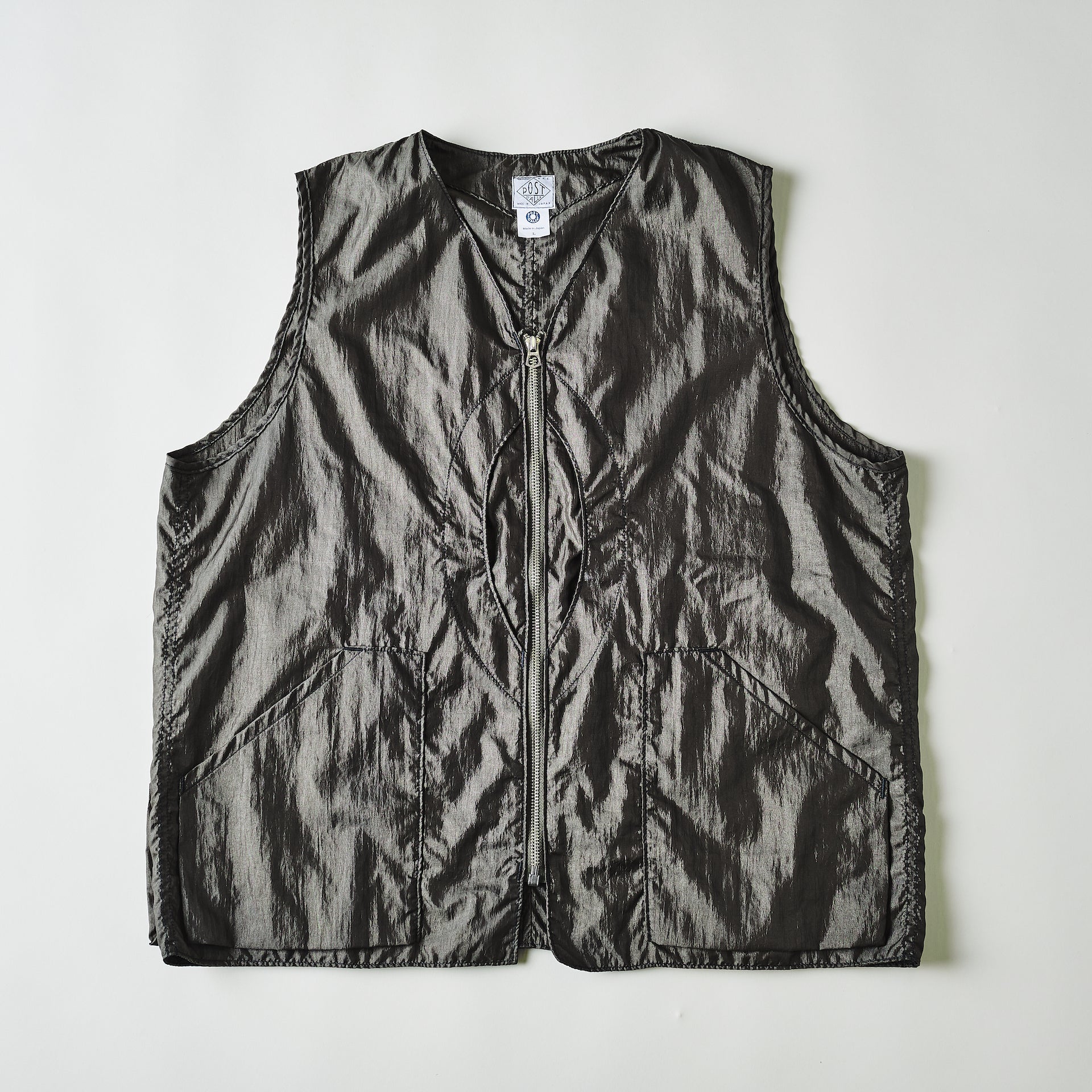 #1521-CTC Mr.DEE : crinkle nylon taffeta charcoal