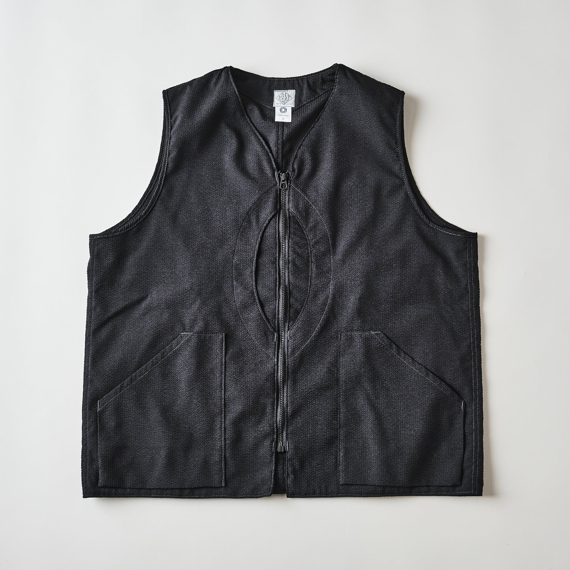 #1521-PSB Mr.DEE : poly seersucker black