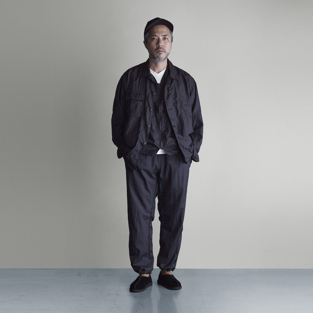 DEE V crinkle nylon taffeta ポストオーバーオールズ-