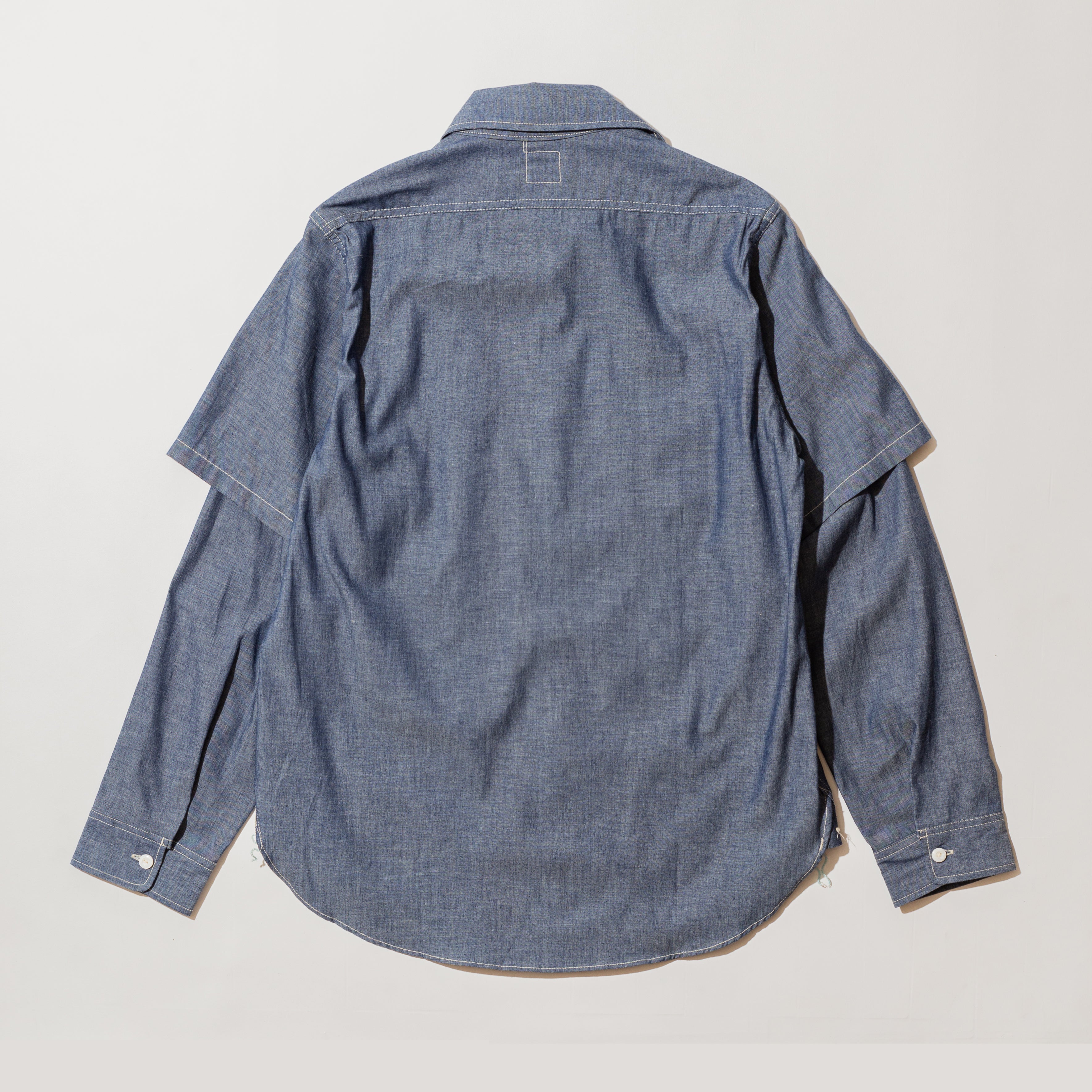 #3201B 1102 shrt-R + Half 11 : chambray indigo