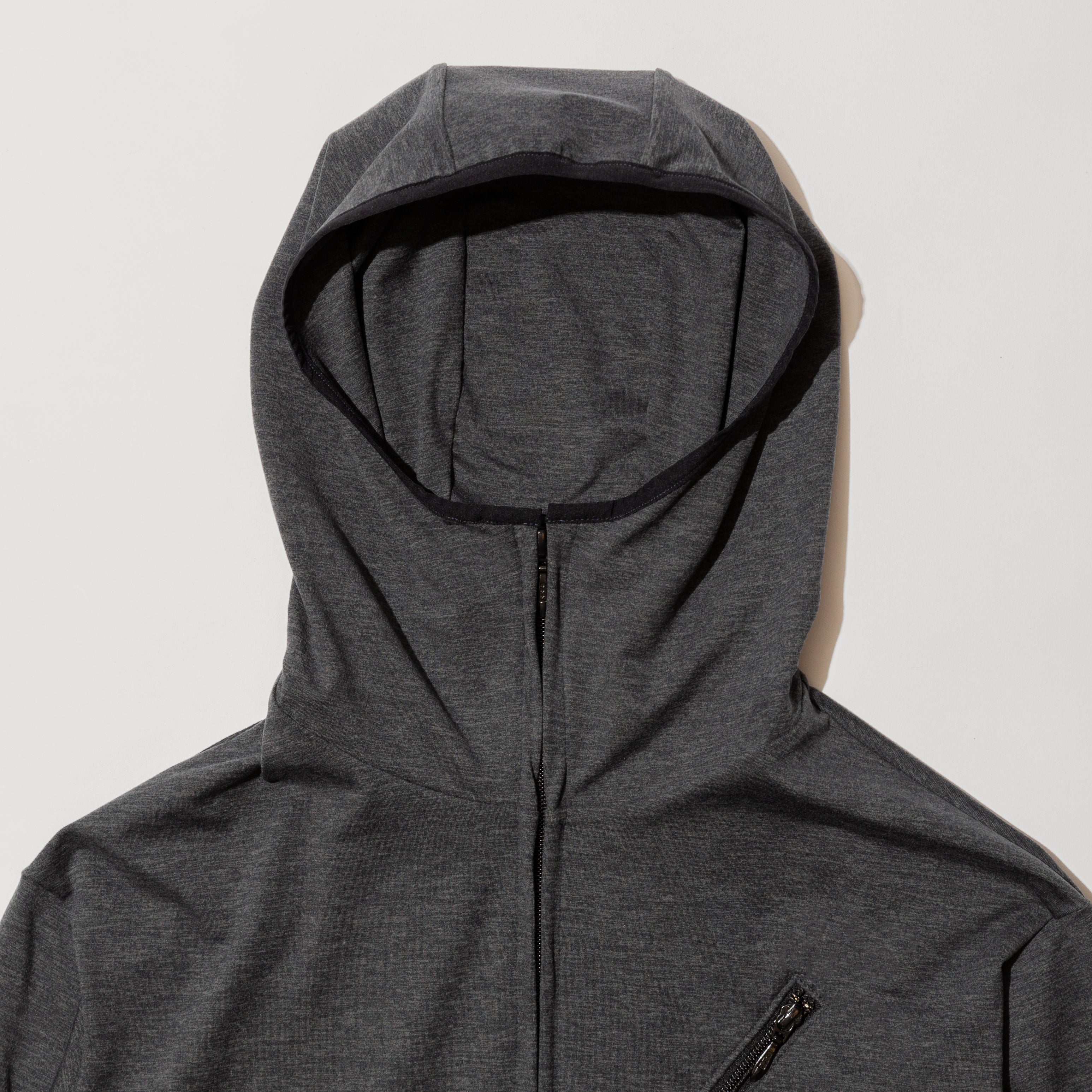 #3601 EZ HOODIE LJ1 : light weight poly jersey charcoal heather