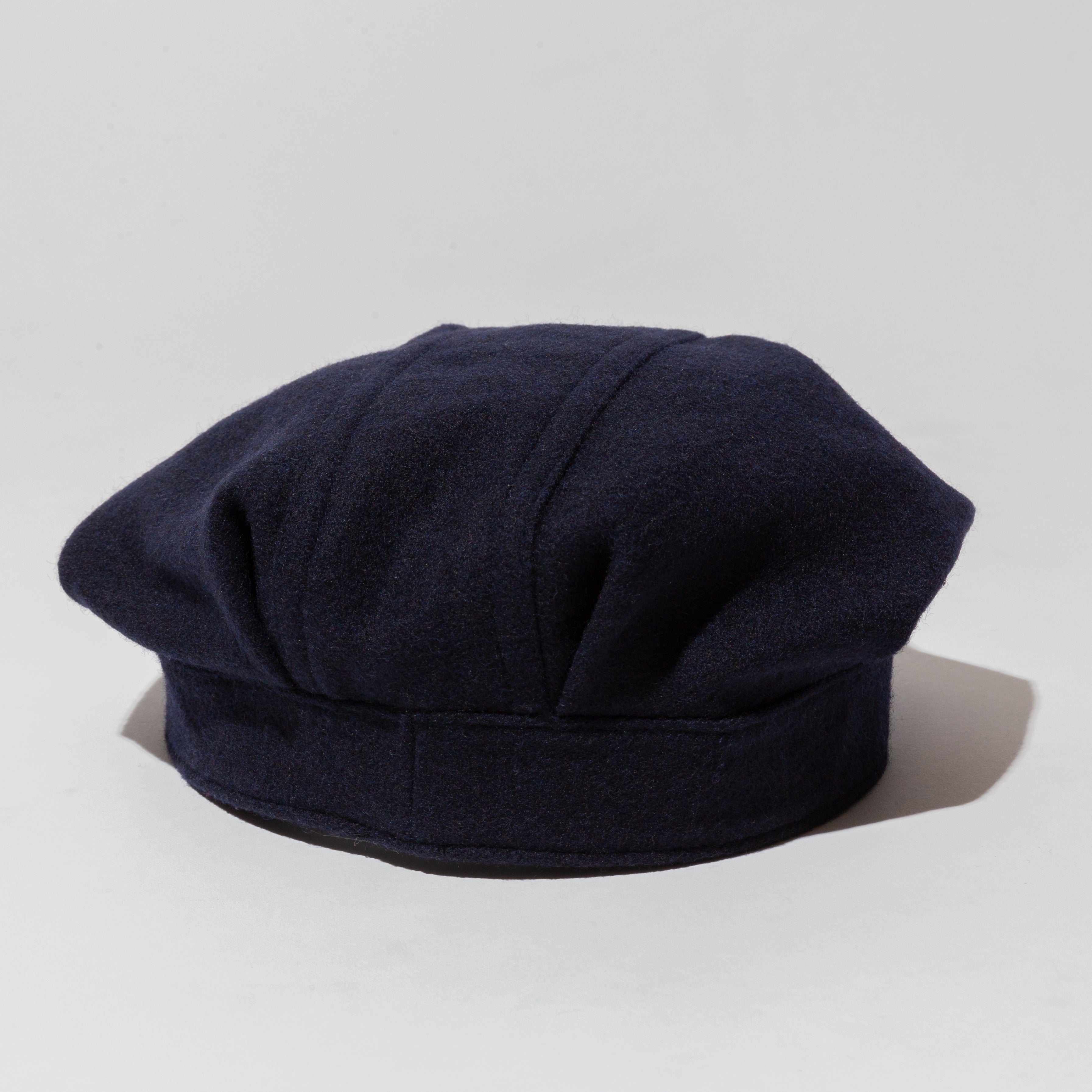 #3905 Engineer's cap WF1 : wool flannel navy