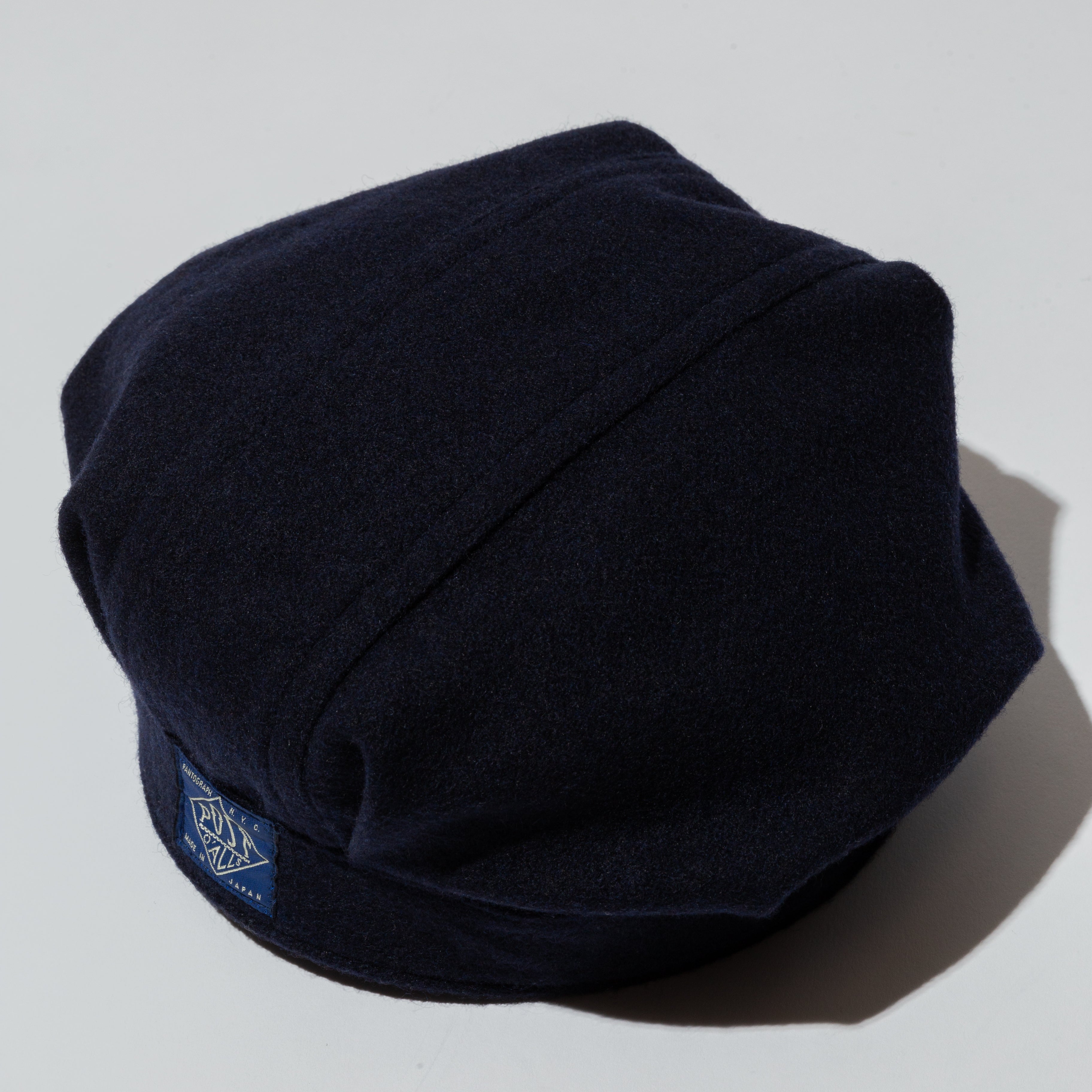 #3905 Engineer's cap WF1 : wool flannel navy