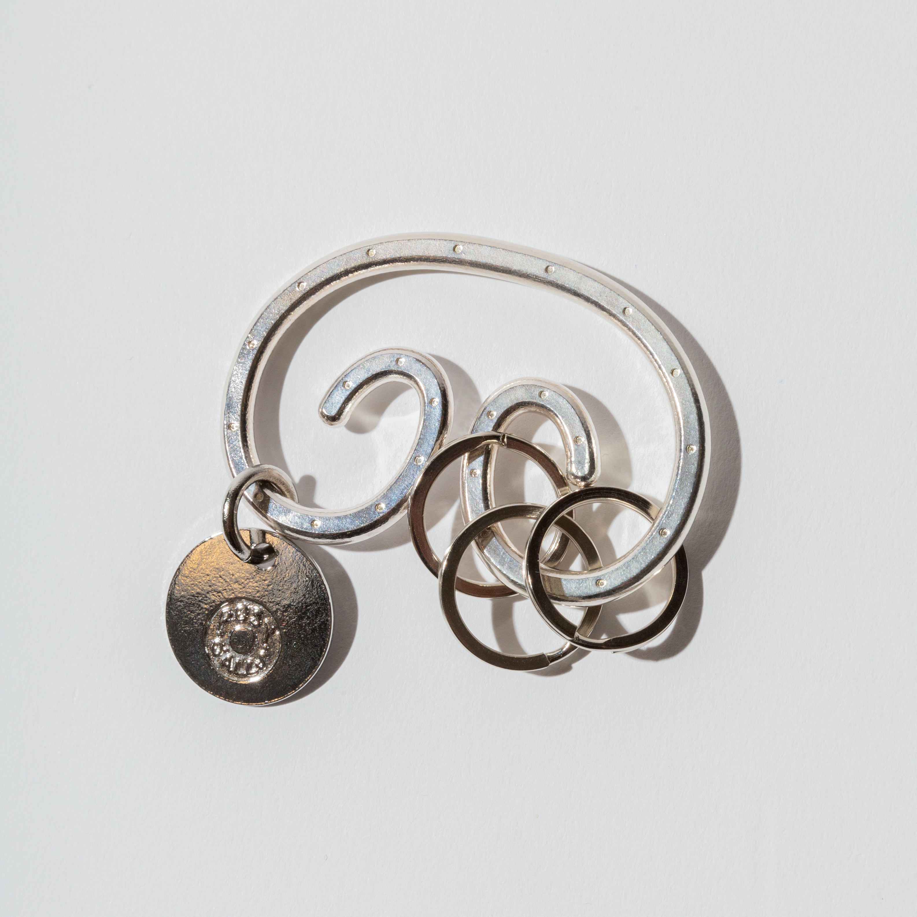 #3908 POST key ring : 925 silver