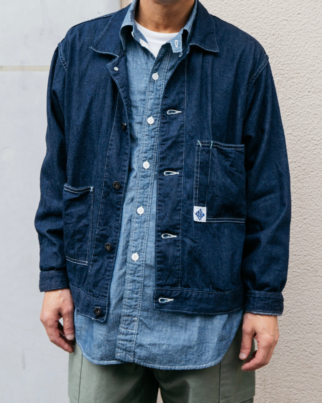 1110-8DI MECHANIC BLOUSE : 8 oz. denim indigo – POST OʼALLS