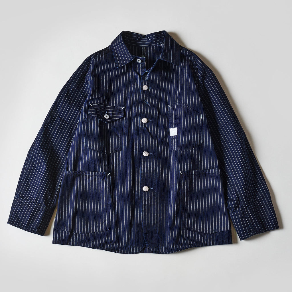 #1102-GS Engineer's Jacket : gangster stripe indigo – POST OʼALLS