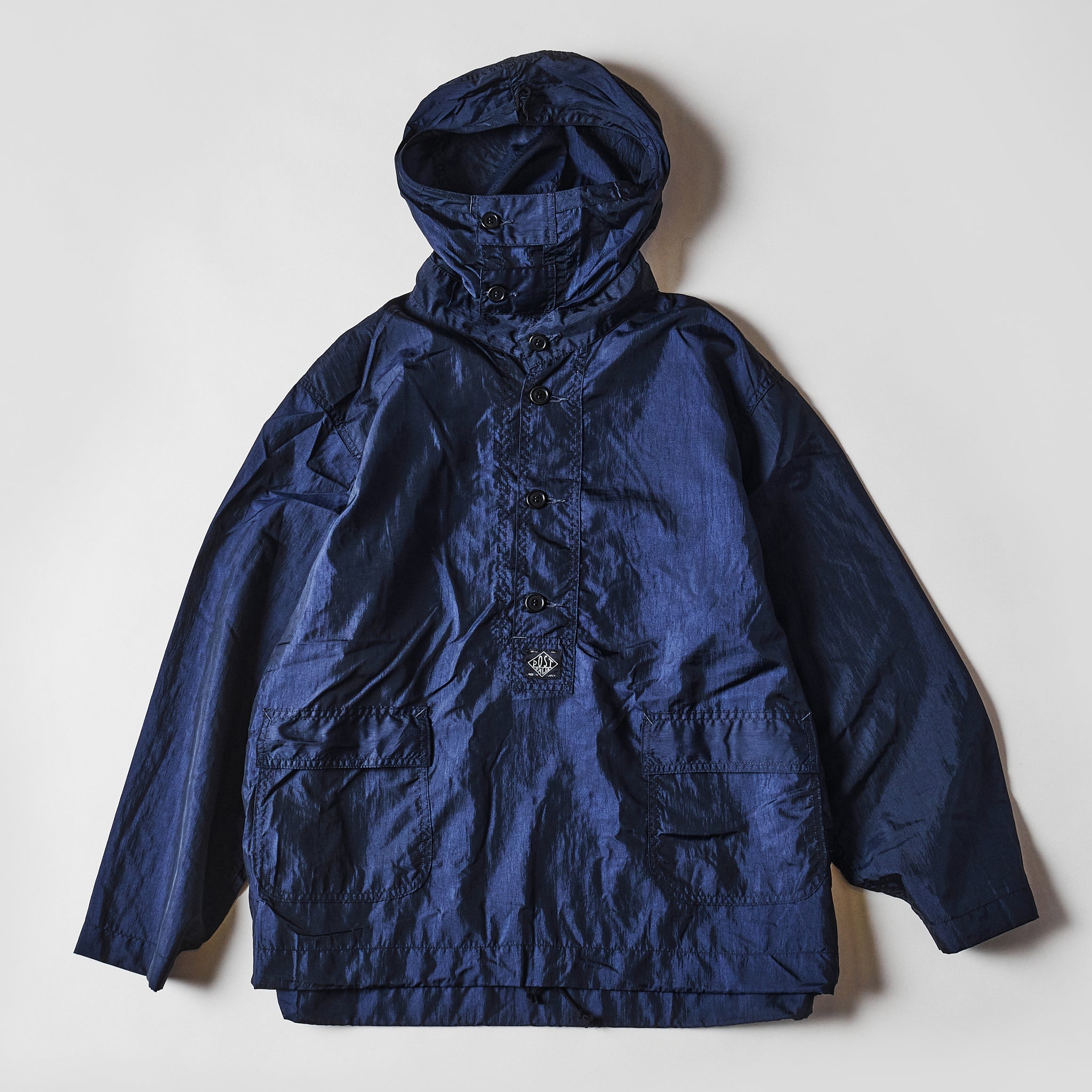 #1105-CTN NAVY Parka : crinkle nylon taffeta navy