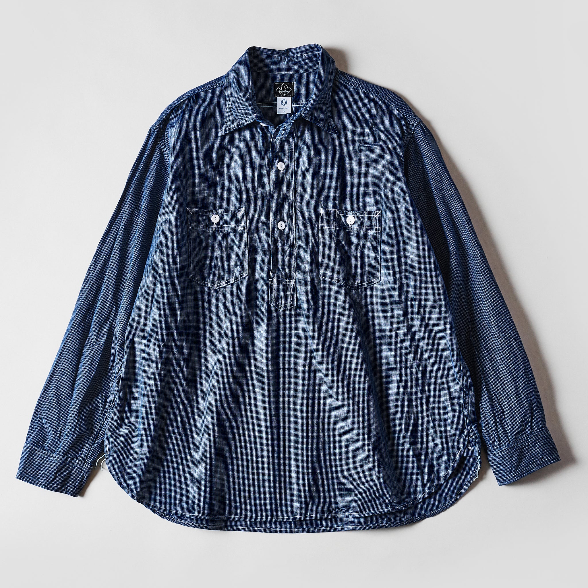 #1202-IC2 No.2 Shirt : indigo check 2 (23FW)