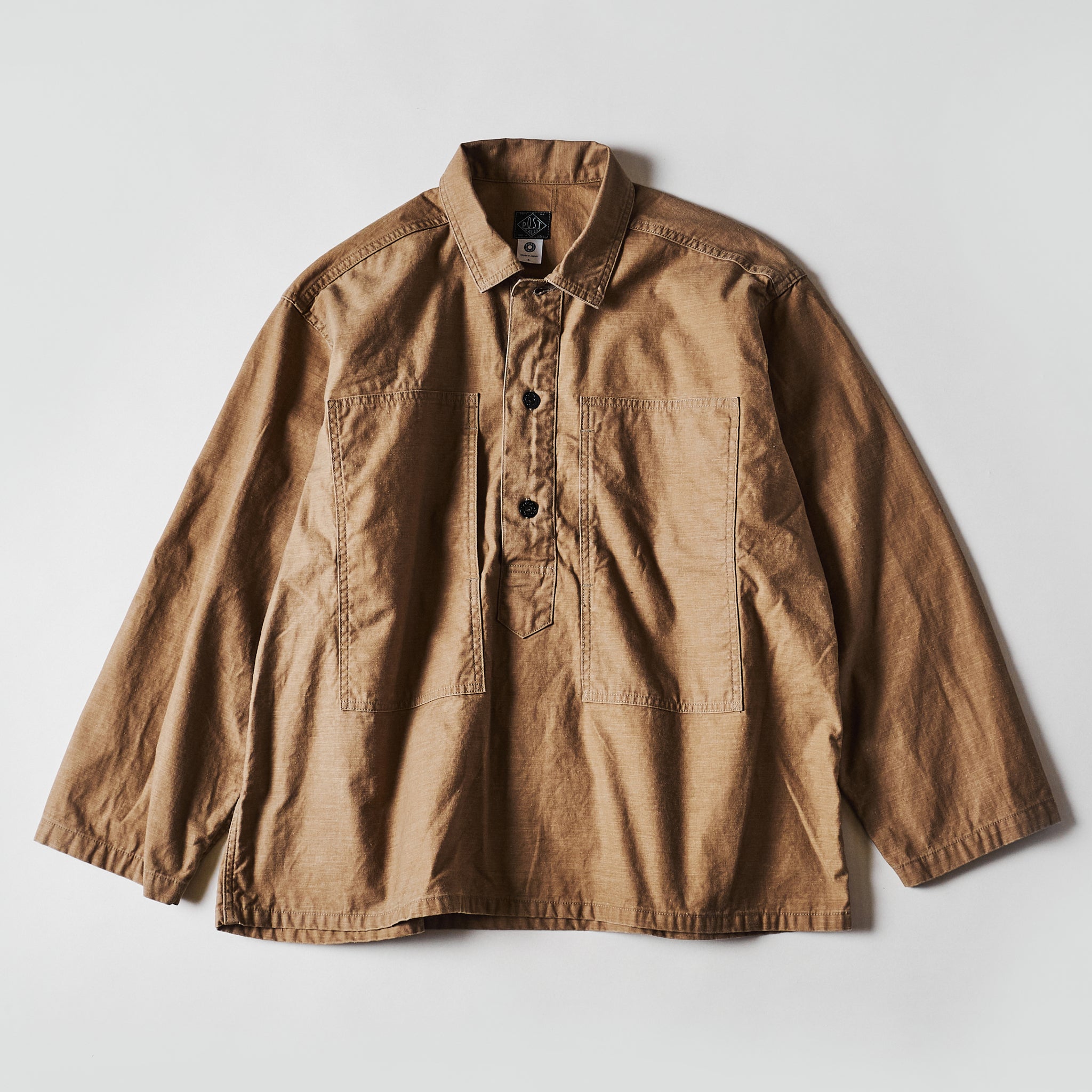 #1204-VMK Army Shirt : vintage sateen dark khaki (23FW)