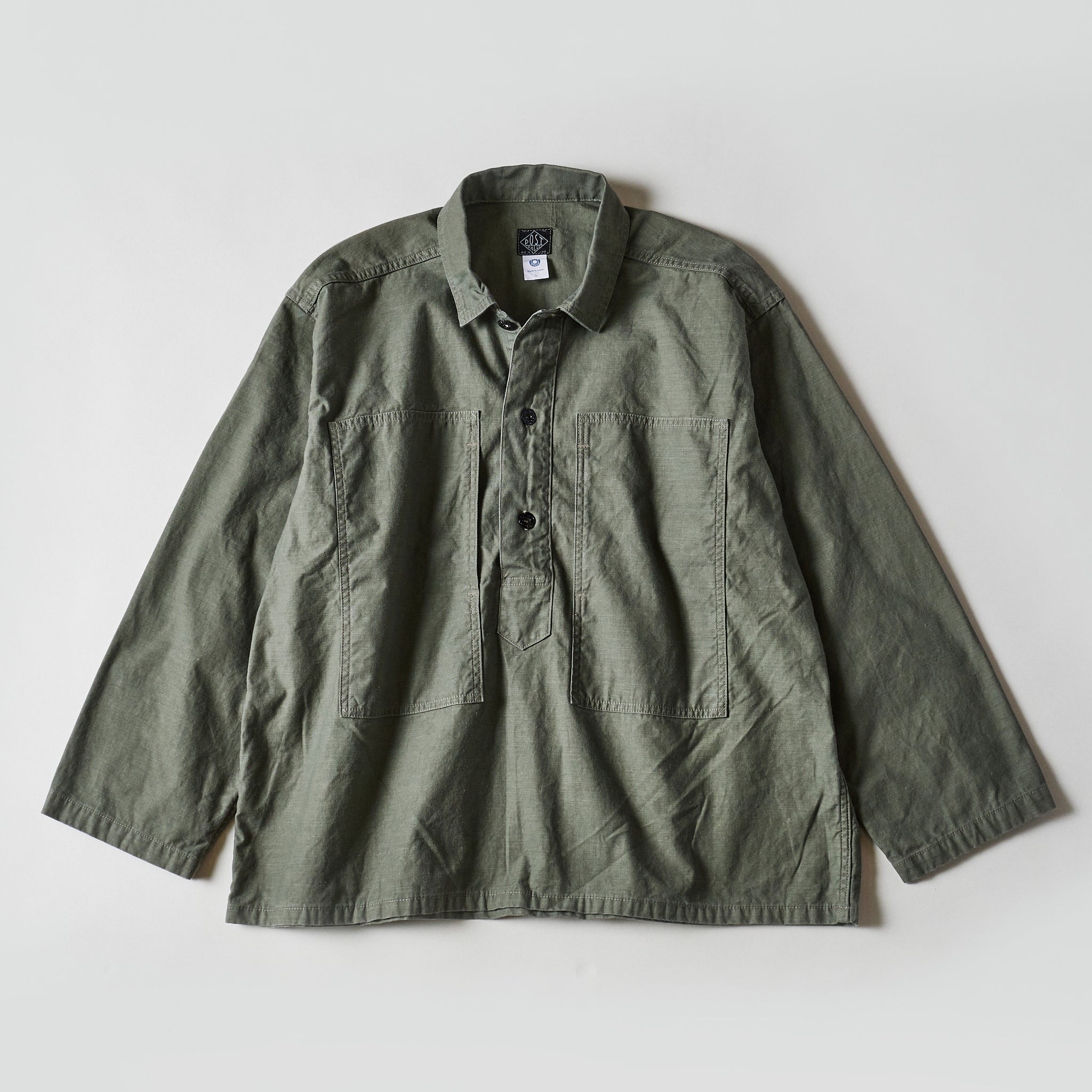 #1204-VMO Army Shirt : vintage sateen olive (23FW)