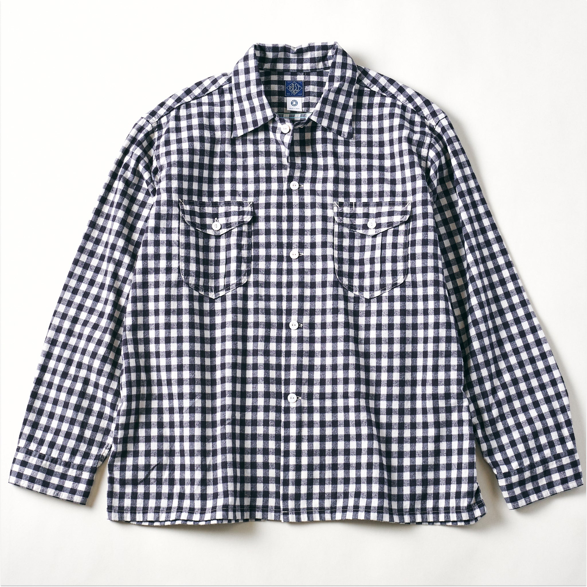 #1208-FBB New Shirt : flannel block check black
