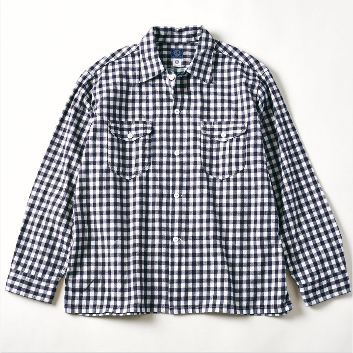 トップス post overalls 1208 New Shirts navy 1208B-CC New Basic Shirt : classic chambray indigo – POST OʼALLS