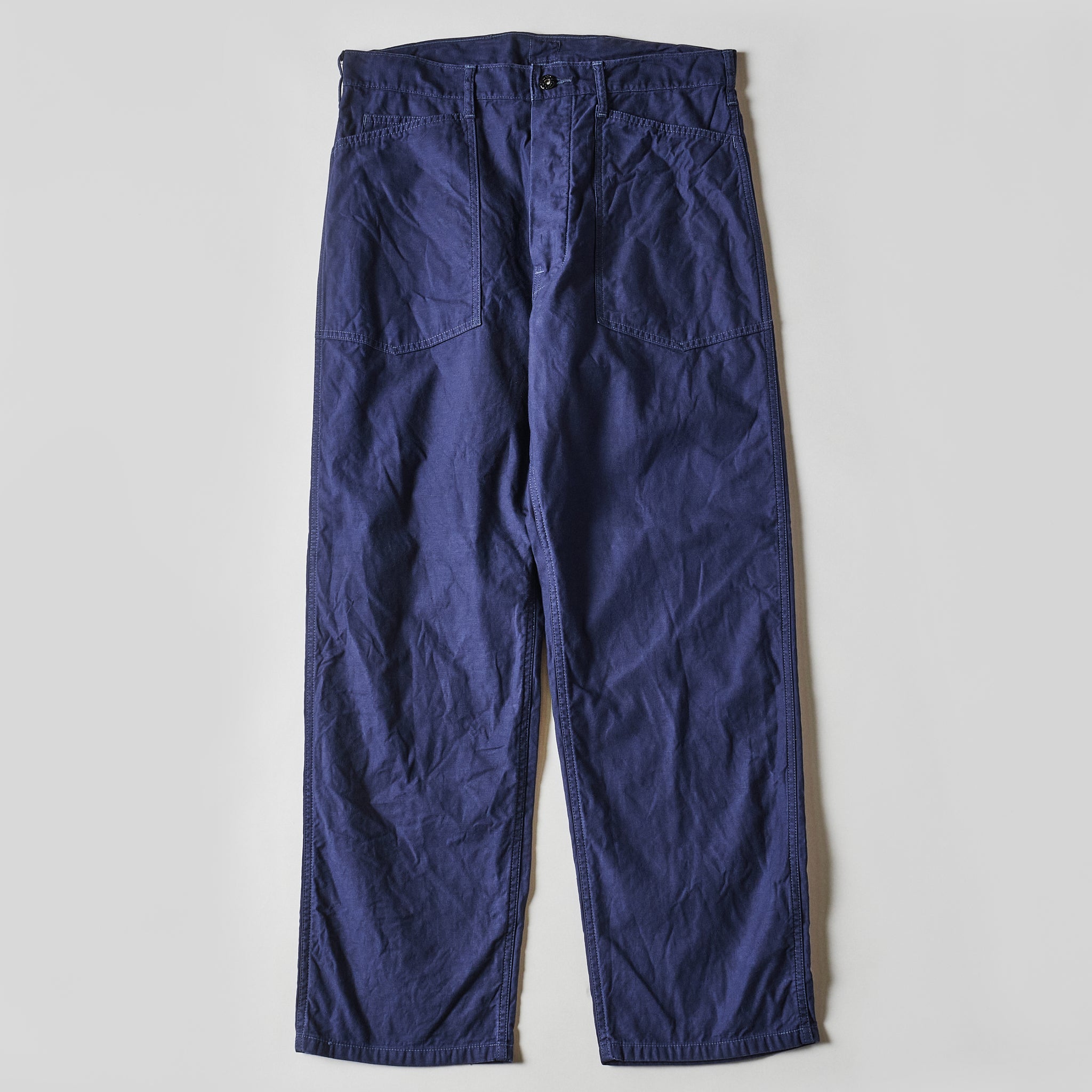 #1301-VMN Army Pants : vintage sateen navy