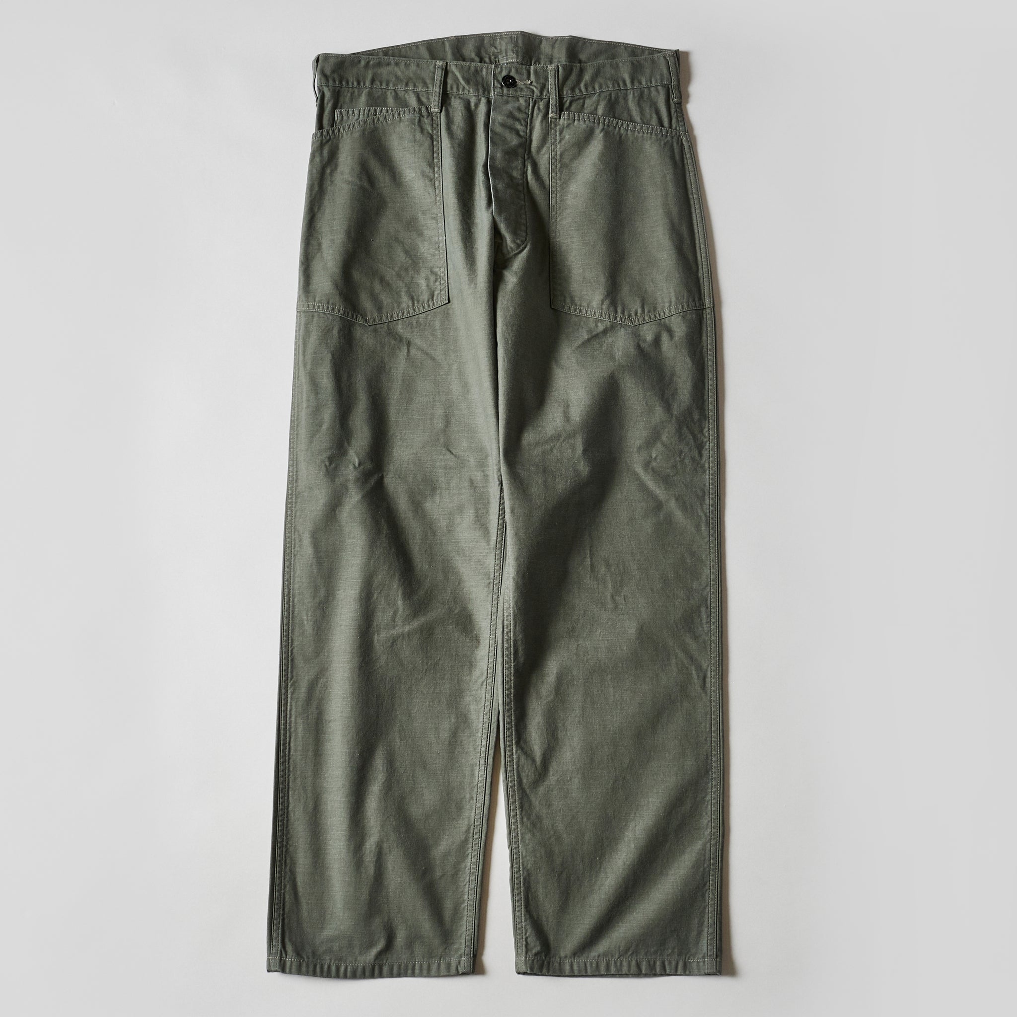 #1301-VMO Army Pants : vintage sateen olive