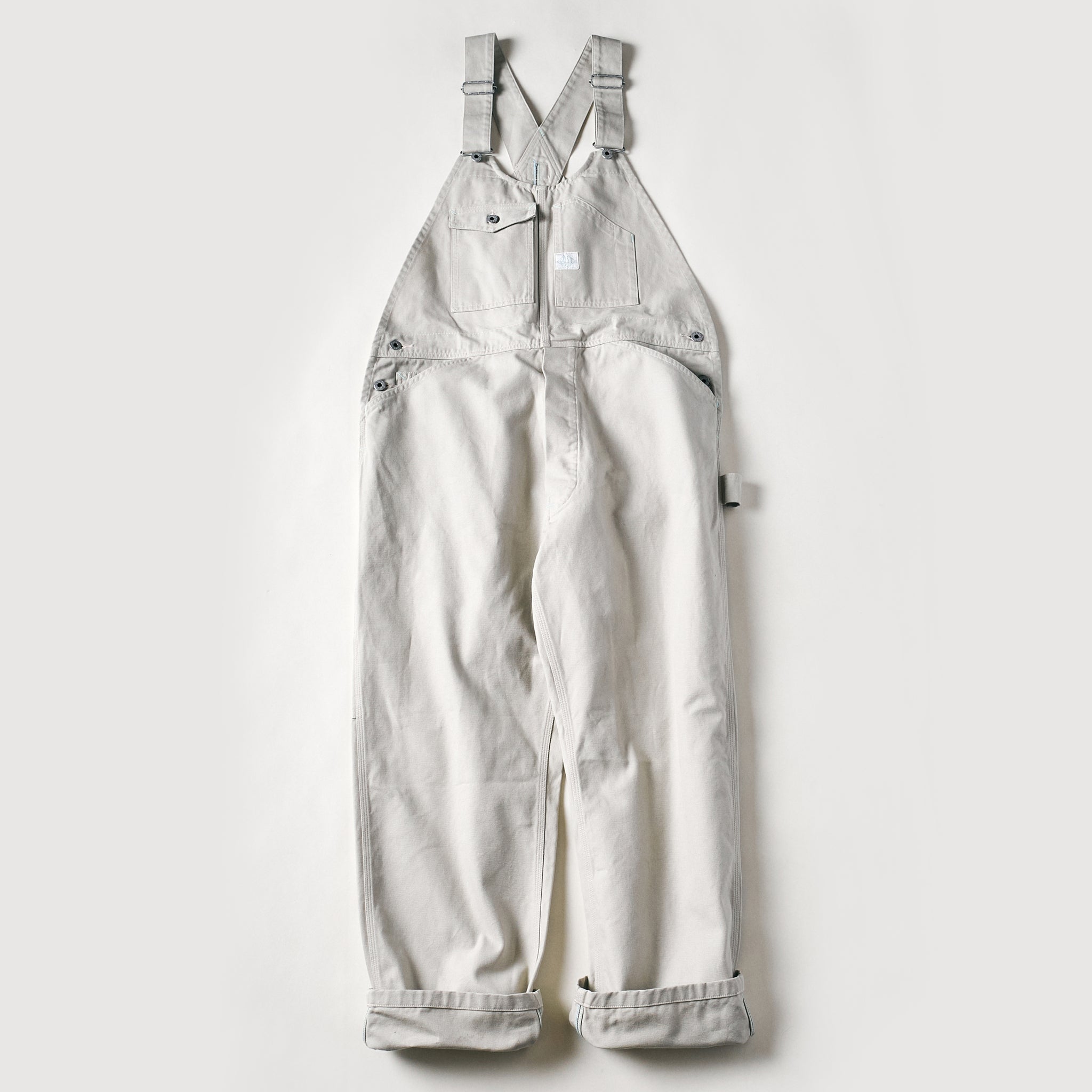 #1402-COS No.2 Overalls : cotton canvas stone
