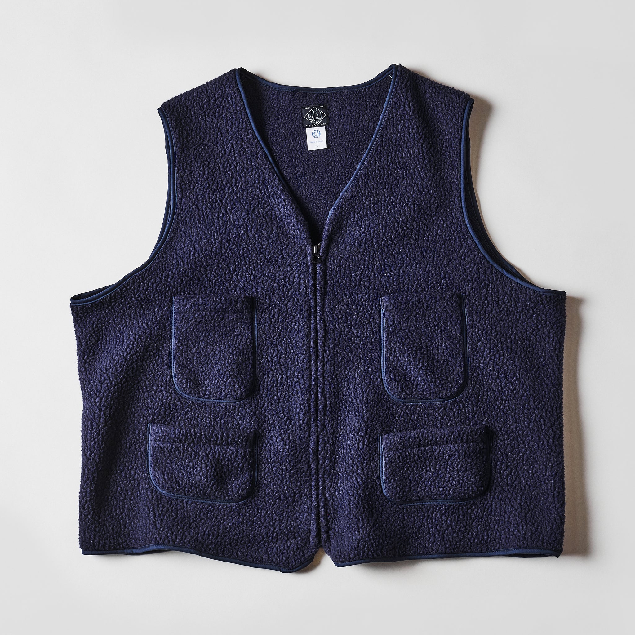 #1502-PSN Fleece Vest : Polar Tech Sherpa navy