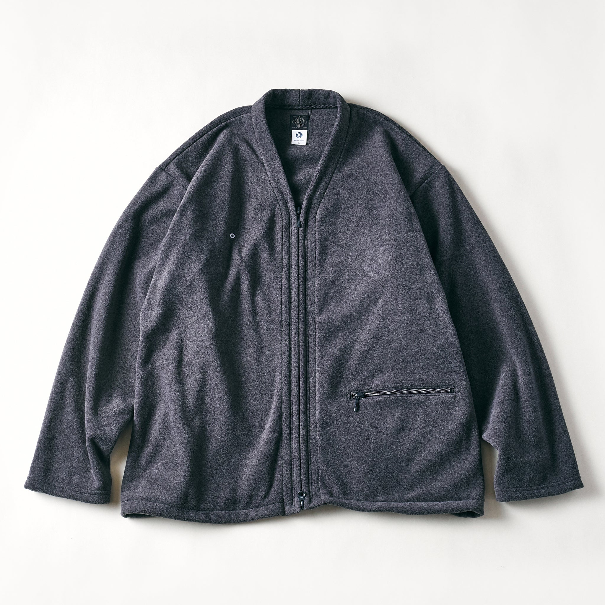 #3609-PTH E-Z Zip Cardigan : Polar Tech heather grey